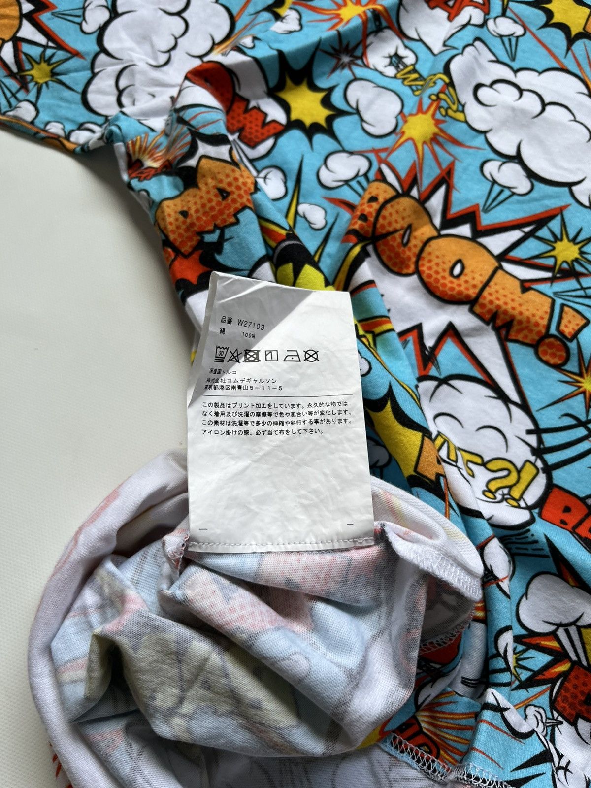 Comme des Garcons SHIRT Comme des Garcons Shirt AW19 "Vertical Comic Print" T-Shirt Size US L / EU 52-54 / 3 - 8 Thumbnail