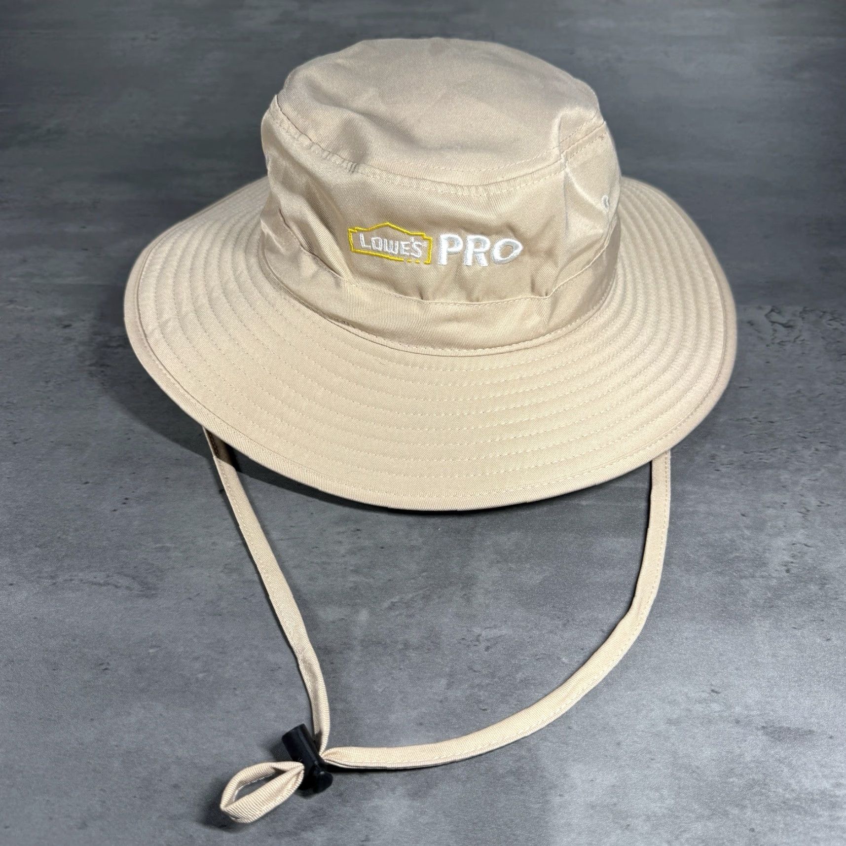 Vintage Lowe’s Pro Bucket Hat Beige One Size Unisex Adults Wide Brim Gardening Sun Golf Cap Size ONE SIZE - 3 Thumbnail