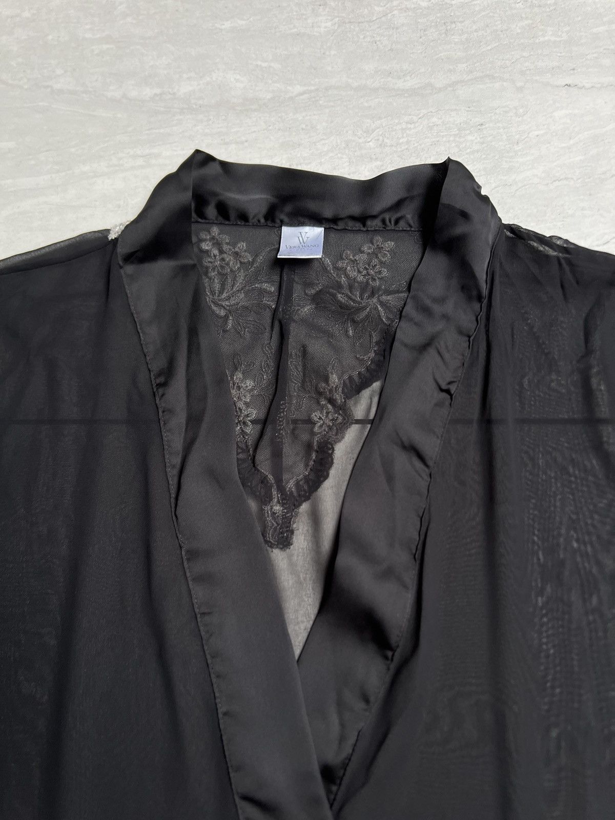 Other VERA WANG For Fidelia Black Mesh Kimono Size US M / EU 48-50 / 2 - 9 Thumbnail