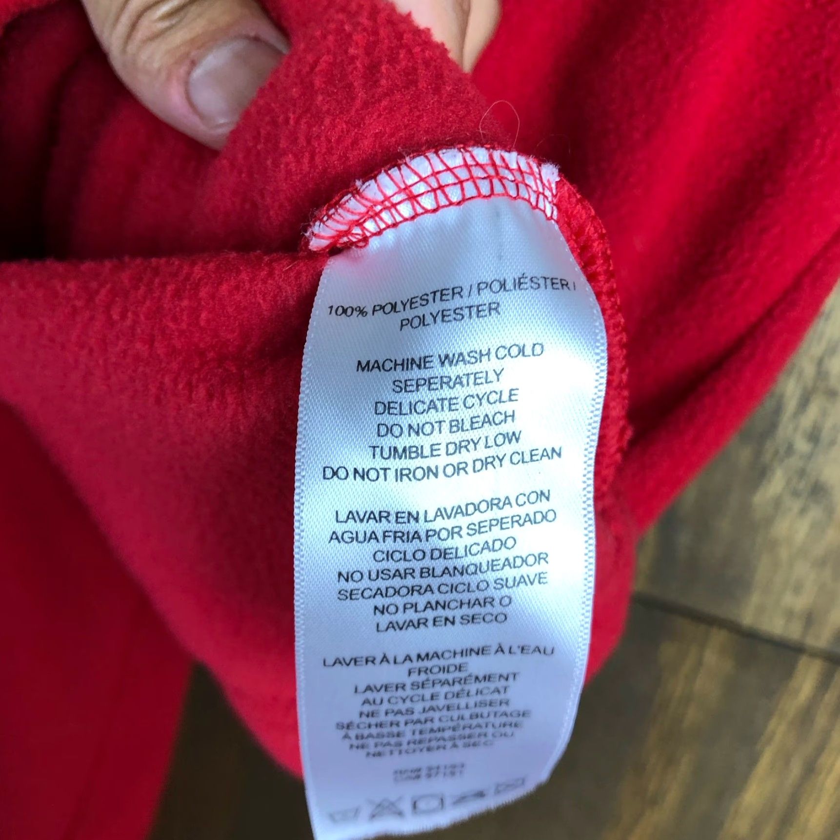Calvin Klein Calvin Klein Womens Full Zip Performance Fleece Sweater Red Large Jacket Casual Athleisure Size L / US 10 / IT 46 - 6 Thumbnail