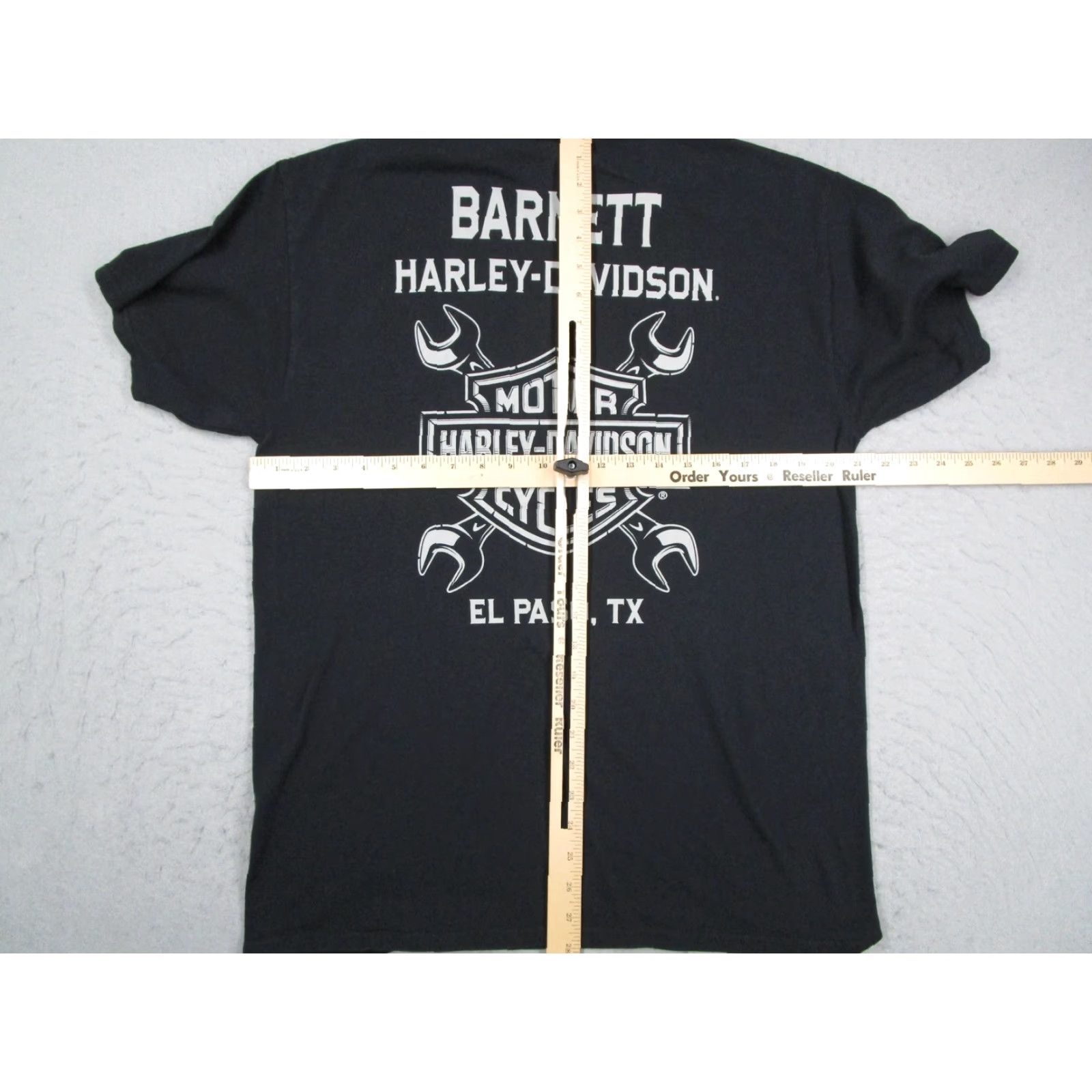 Harley Davidson Harley-Davidson Shirt Mens Large Black Pocket Graphic Barnett El Paso TX Dealer Size US L / EU 52-54 / 3 - 7 Thumbnail