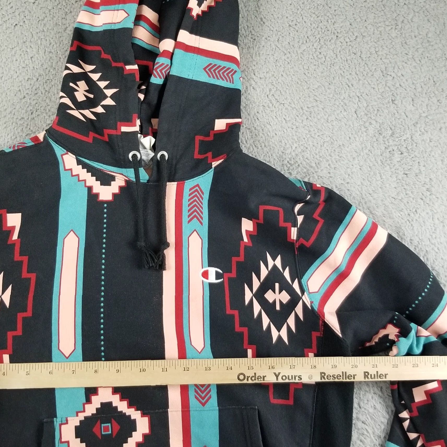 Champion Champion Sweatshirt Hoodie Mens Small Reverse Weave Aztec Geometric Multicolor - Aztec Western - 90s? (If decade applicable) Mens Size US S / EU 44-46 / 1 - 4 Thumbnail