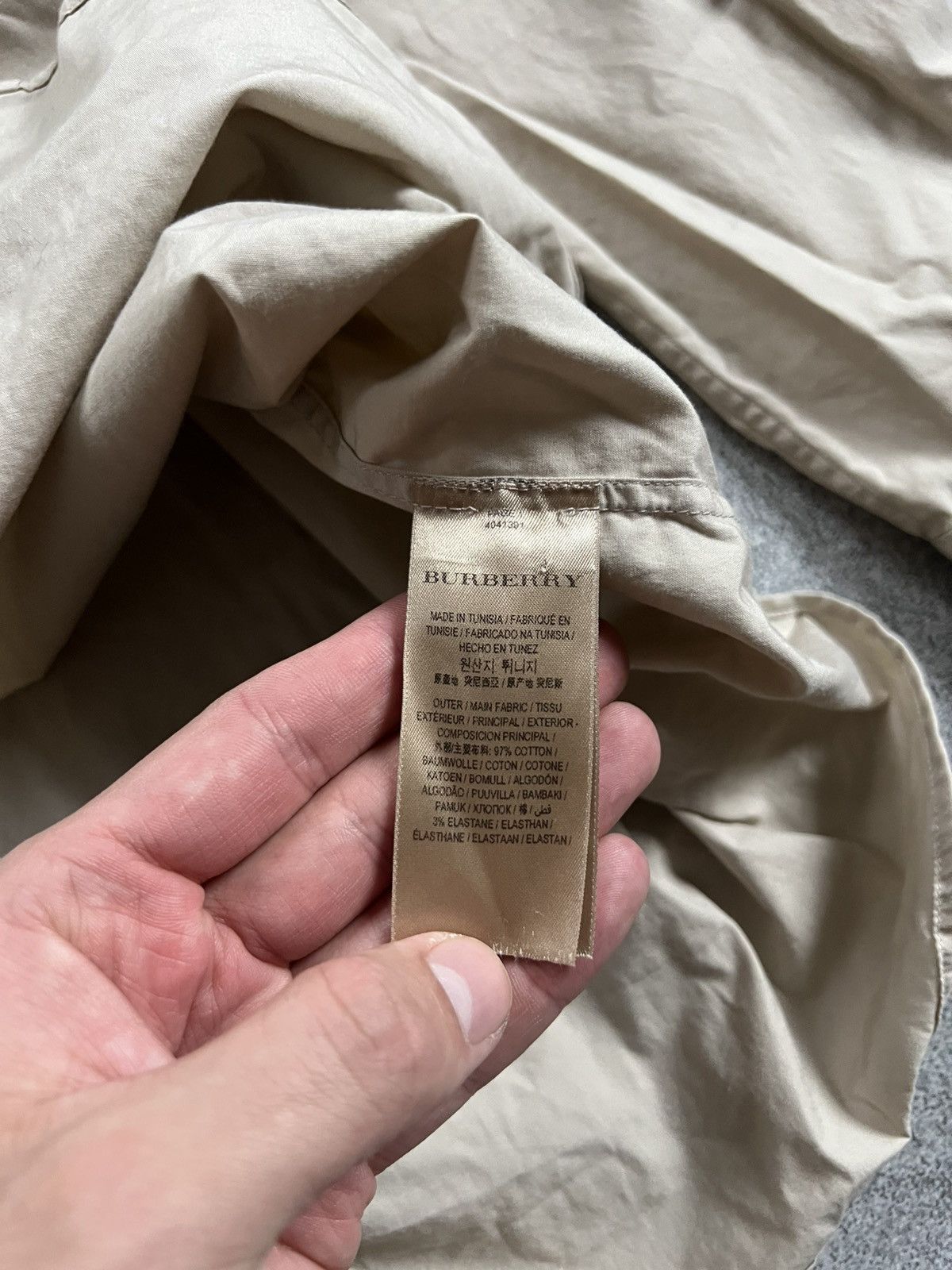 Burberry Burberry Beige Consulate Style Long Sleeve Button Up Shirt Size US L / EU 52-54 / 3 - 7 Thumbnail