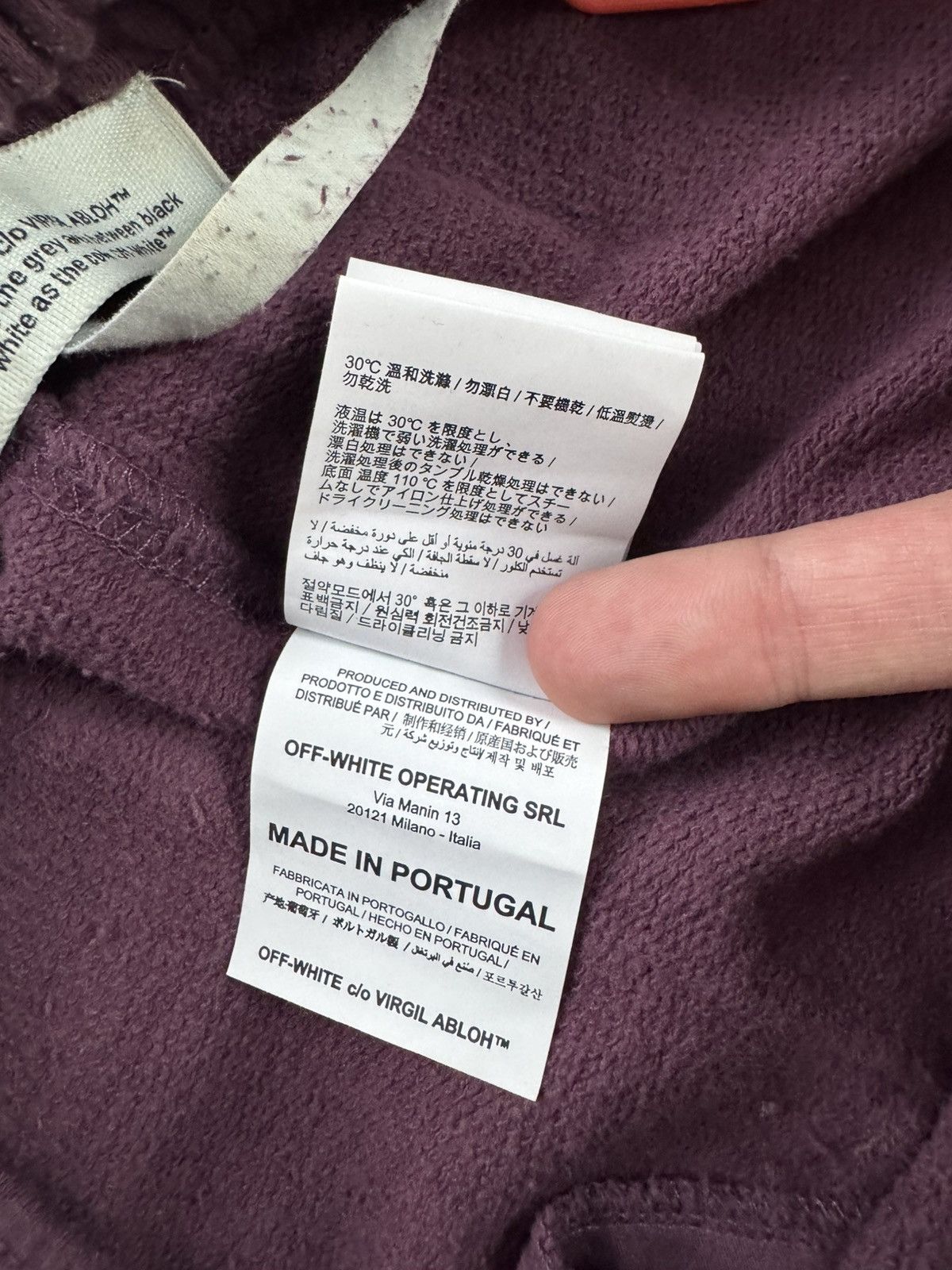 Off-White Off White M Tape Diag Joggers Bottoms Burgundy Virgil Abloh Size US 34 / EU 50 - 15 Thumbnail