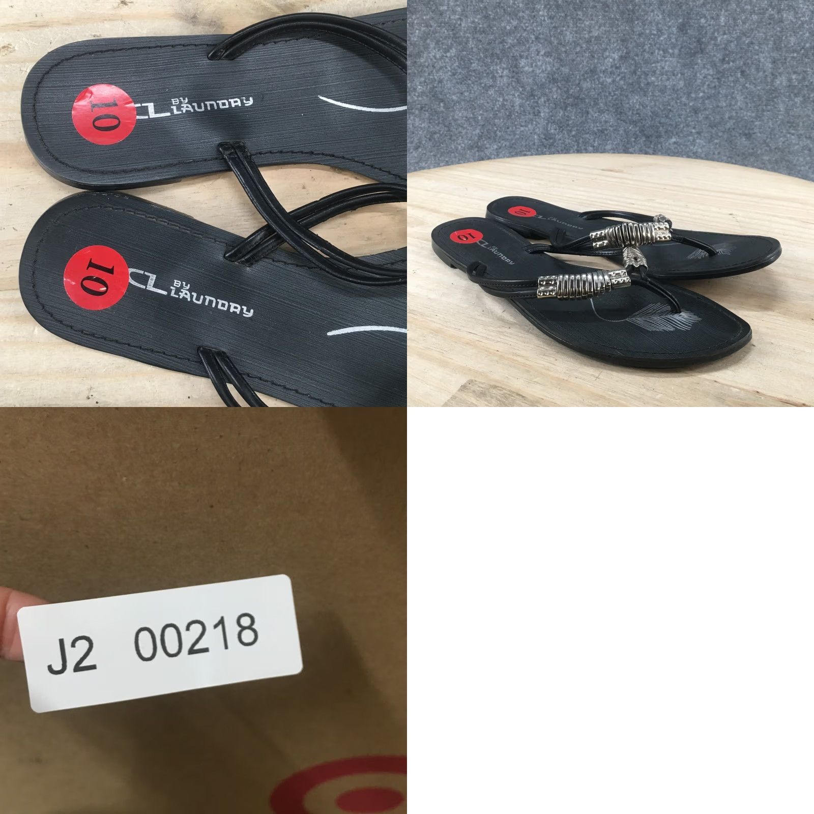 Vintage CL By Laundry Sandal Womens 10 Black Flip Flop Thong Slip On Casual Comfort Mens? Womens Size US 10 / IT 40 - 9 Thumbnail