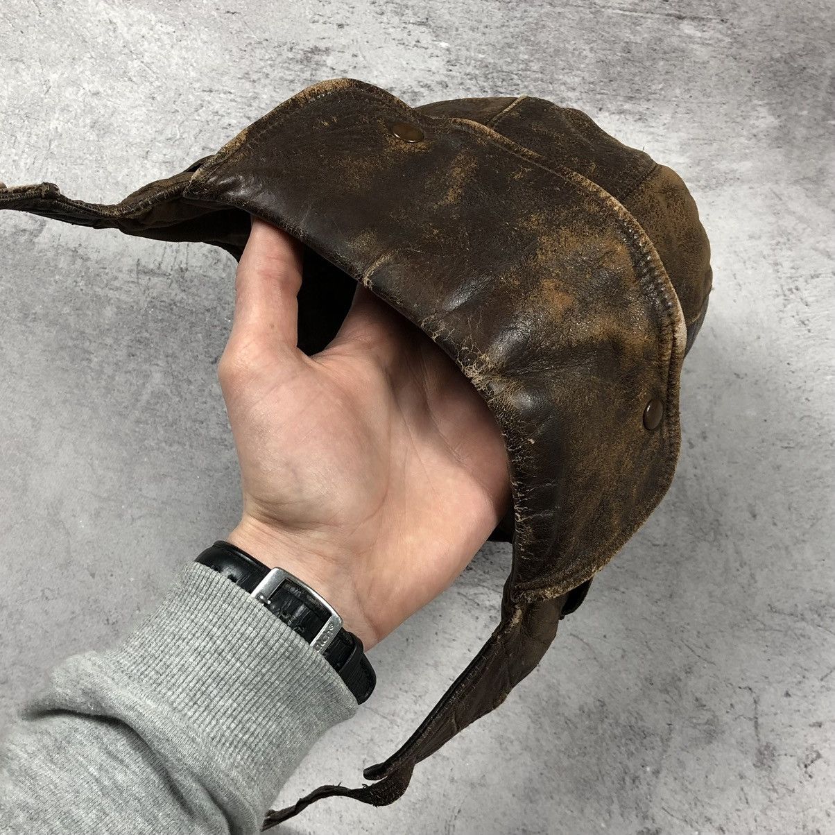 Vintage Rare Vintage 1920s–1930s Leather Aviator Flying Helmet Size ONE SIZE - 20 Thumbnail