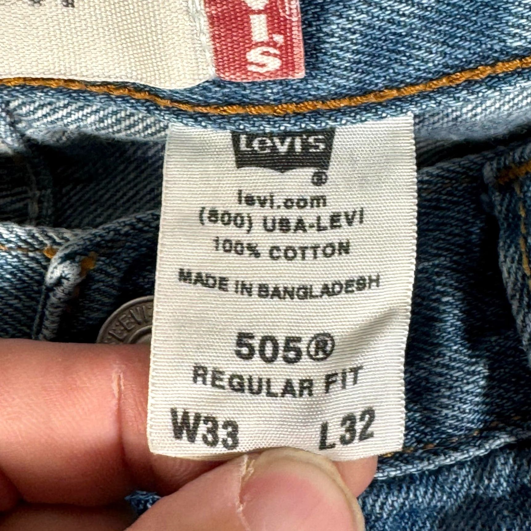 Levi's VINTAGE Levi's 505 Jeans Mens 33x32 Regular Fit 90s Y2K Denim Streetwear Grunge Blue Jeans Mens 33 Regular Fit 5-Pocket Design Size US 33 - 5 Thumbnail