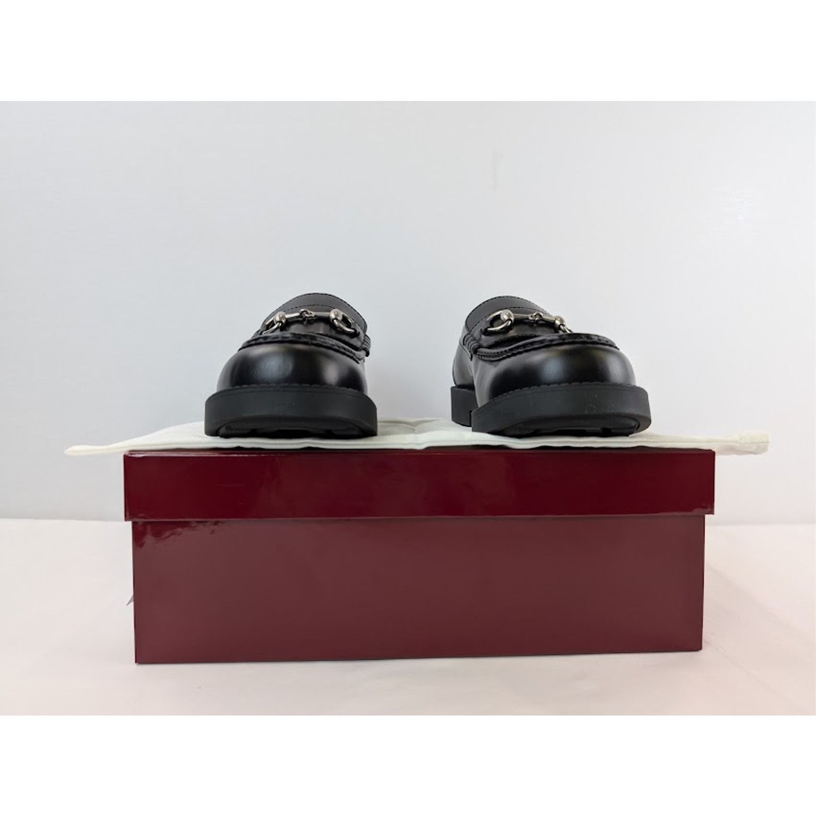 Gucci o1rshd1 Leather Taemin Moccasin Horsebit Loafer Boots Nero Size US 11 / EU 44 - 19 Thumbnail