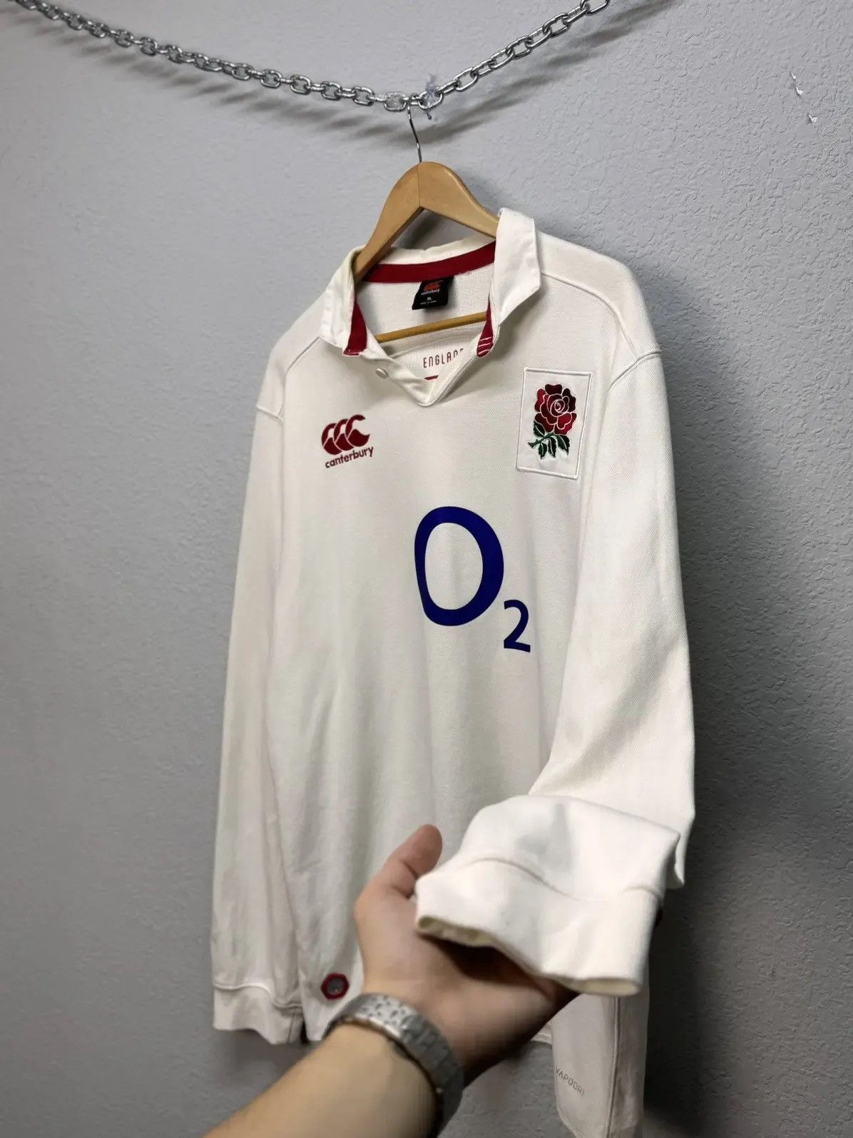 Canterbury of New Zealand × Vintage Vintage Canterbury Rugby England Jersey Long Sleeve Size US XL / EU 56 / 4 - 5 Thumbnail