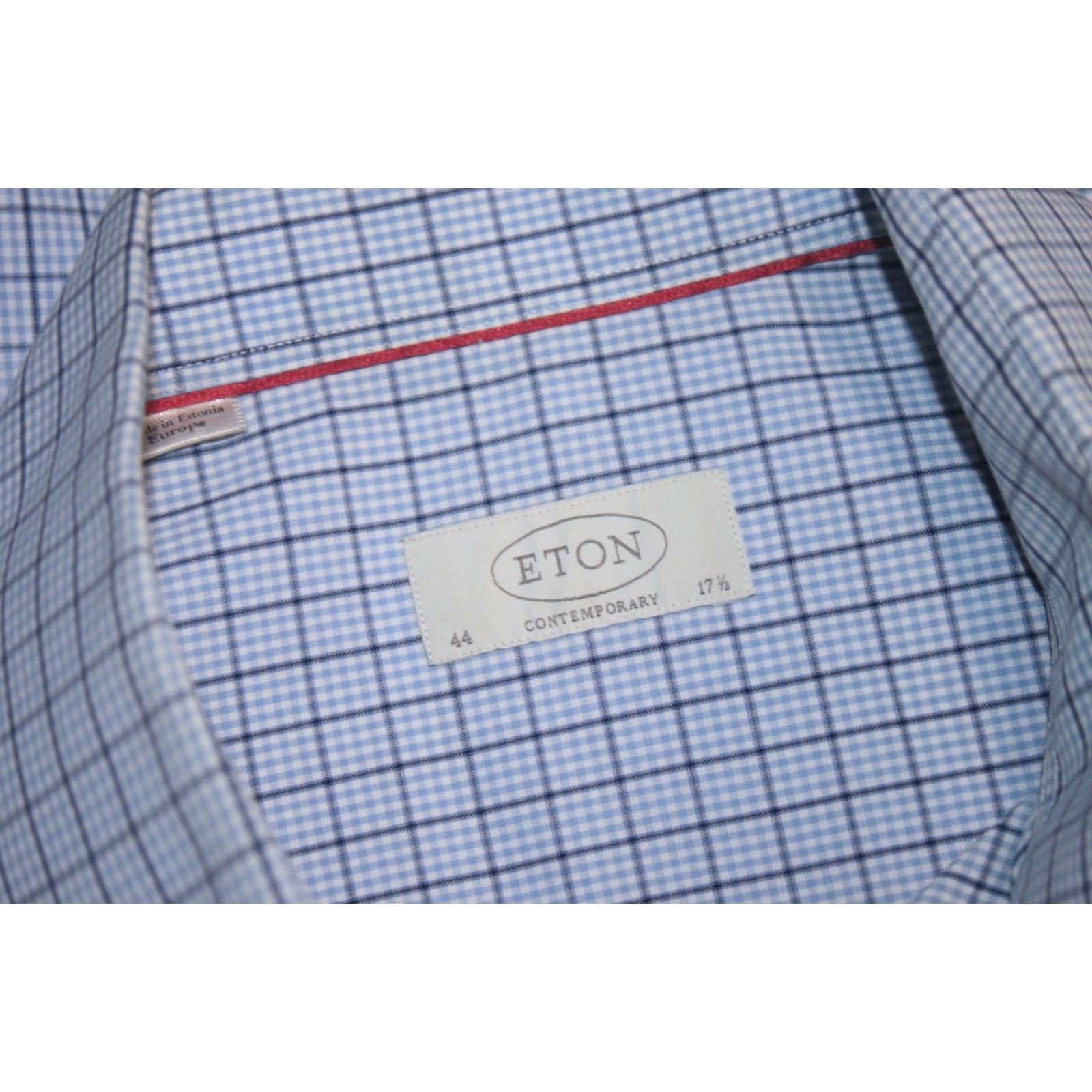 Eton Eton Shirt Mens 44, 17 1/2 Blue Regular Collar Button Cuff Business-Regular Shirt, Size 44, 17 1/2, Blue, Men, Eton, Shirt, 90s? Size US XXL / EU 58 / 5 - 5 Thumbnail