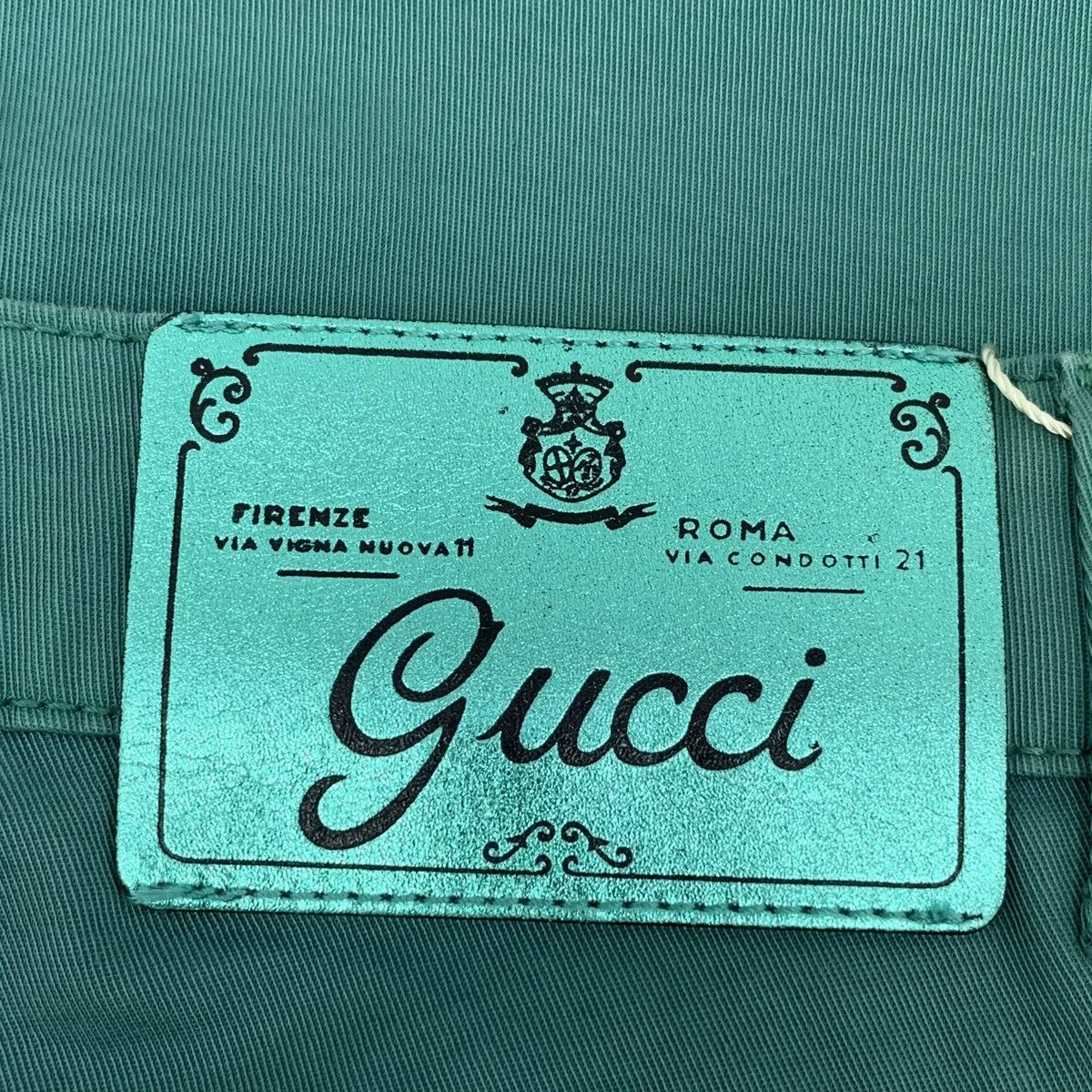 Gucci Gucci Lake Green Cotton Casual Pants K26WX Size 25" / US 0 / IT 36 - 6 Thumbnail