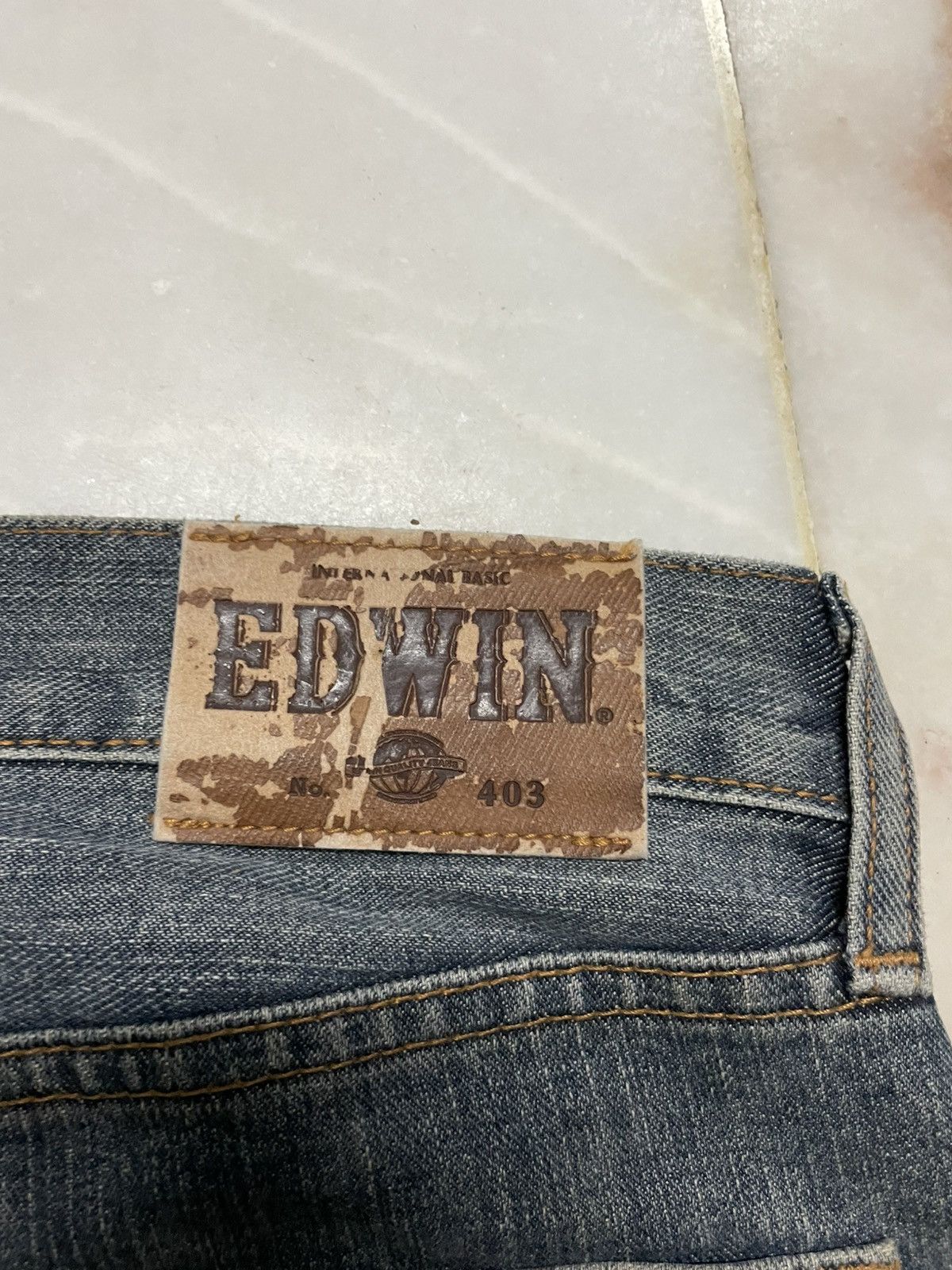 Edwin 💥Wide💥90s Style Edwin Whisker Baggy Denim Jeans Rare Size 25" / US 0 / IT 36 - 12 Thumbnail