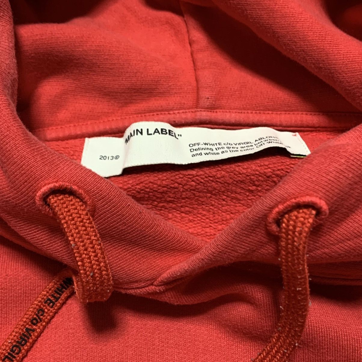 Off-White Off White Large Outline Arrows Red Hoodie Virgil Abloh Size US L / EU 52-54 / 3 - 9 Thumbnail