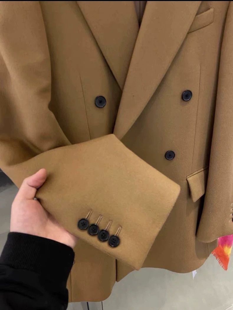 Loewe LOEWE Caramel brown men's woolen overcoat Size US M / EU 48-50 / 2 - 2 Thumbnail