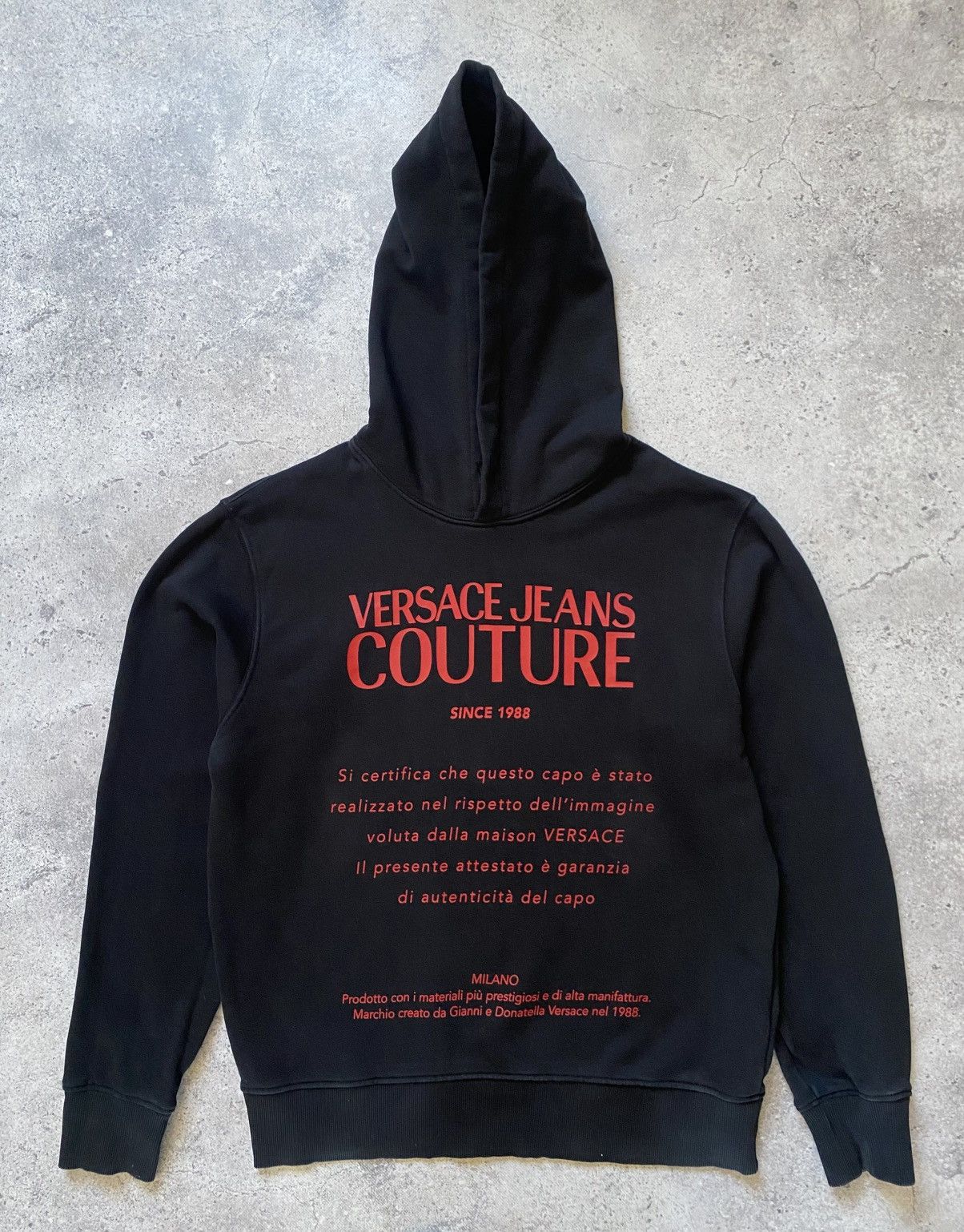 Versace Jeans Couture Versace Jeans Couture Hoodie Black Size L Y2K Luxury Italy Size US L / EU 52-54 / 3 - 2 Thumbnail
