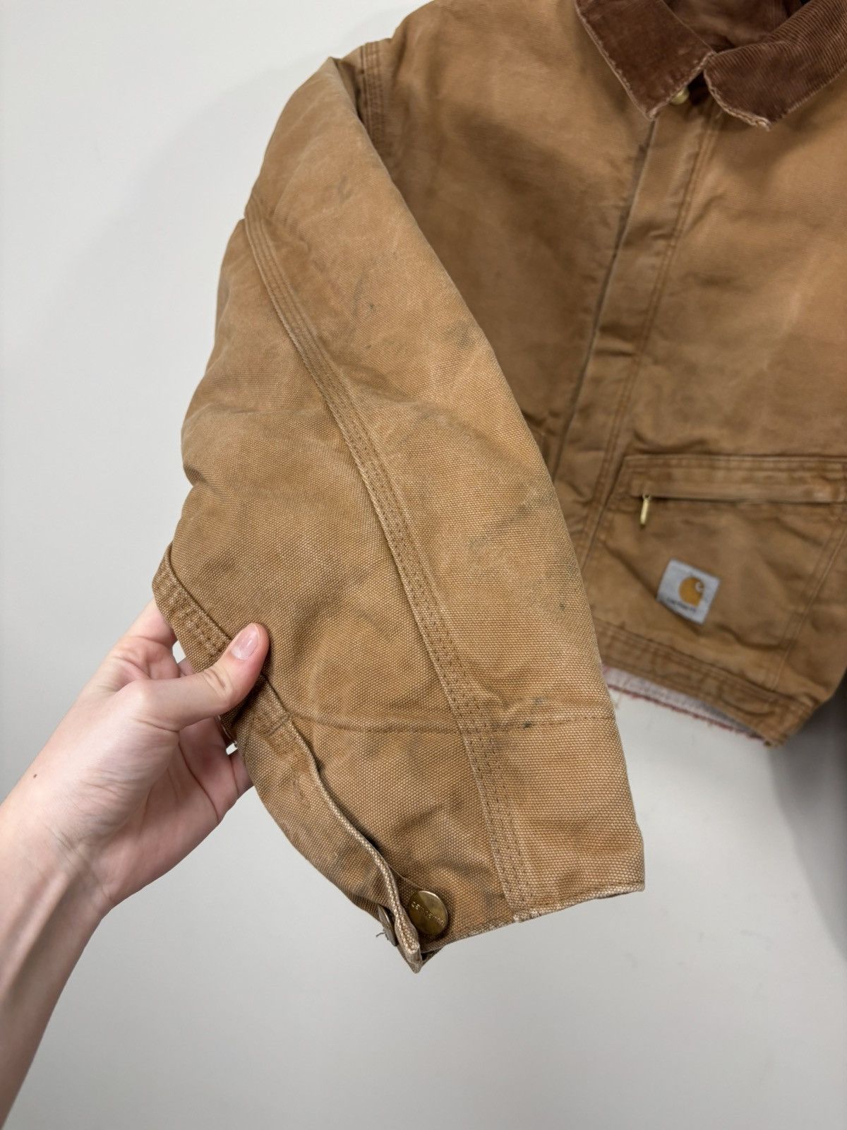 Carhartt Vintage Carhartt Workwear Orange/Brown Boxy Cropped Jacket Size US M / EU 48-50 / 2 - 9 Thumbnail