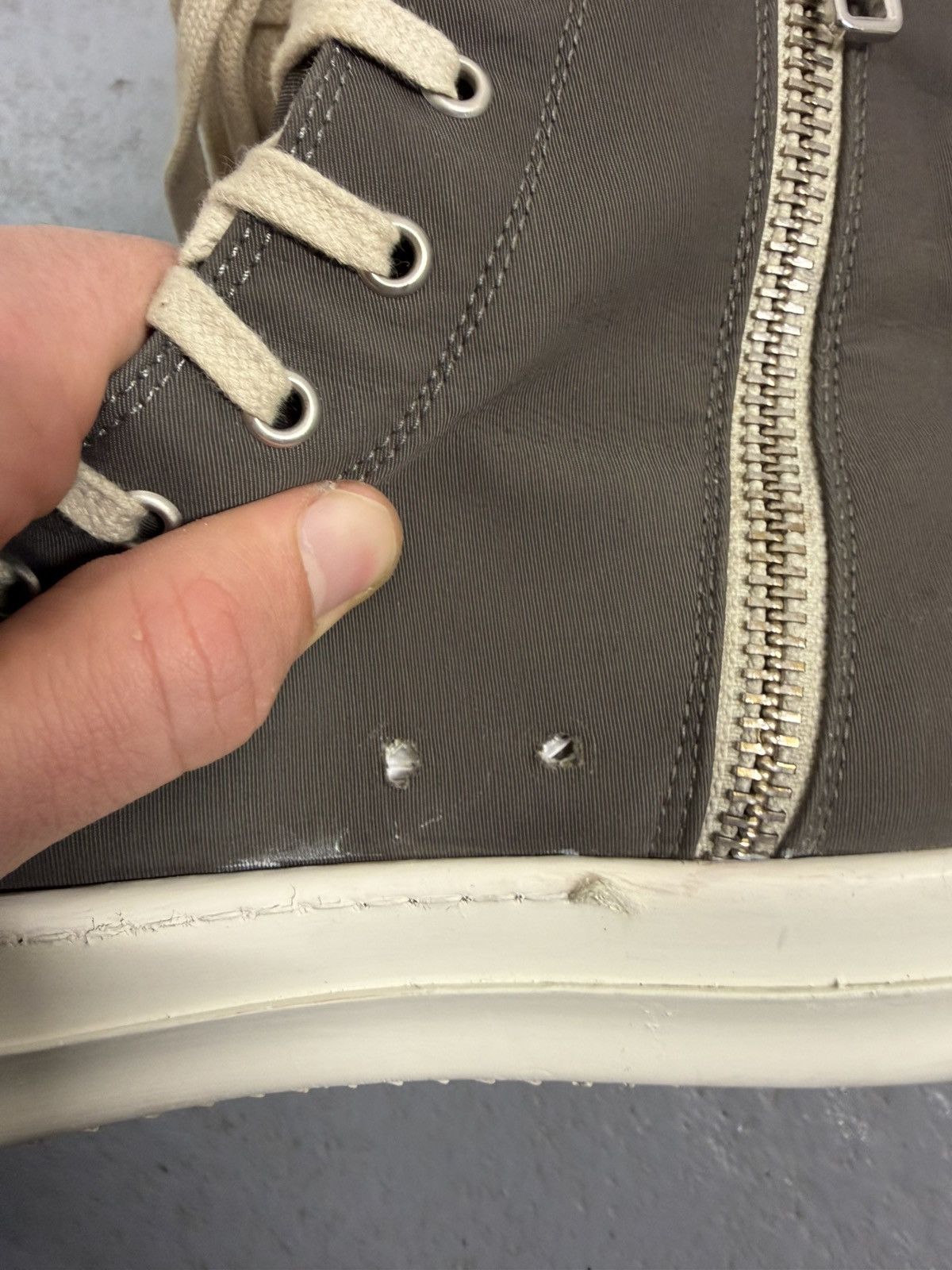 Rick Owens Drkshdw Rick Owens Drkshdw Vegan Ramones High Sneakers Size US 7 / EU 40 - 7 Thumbnail