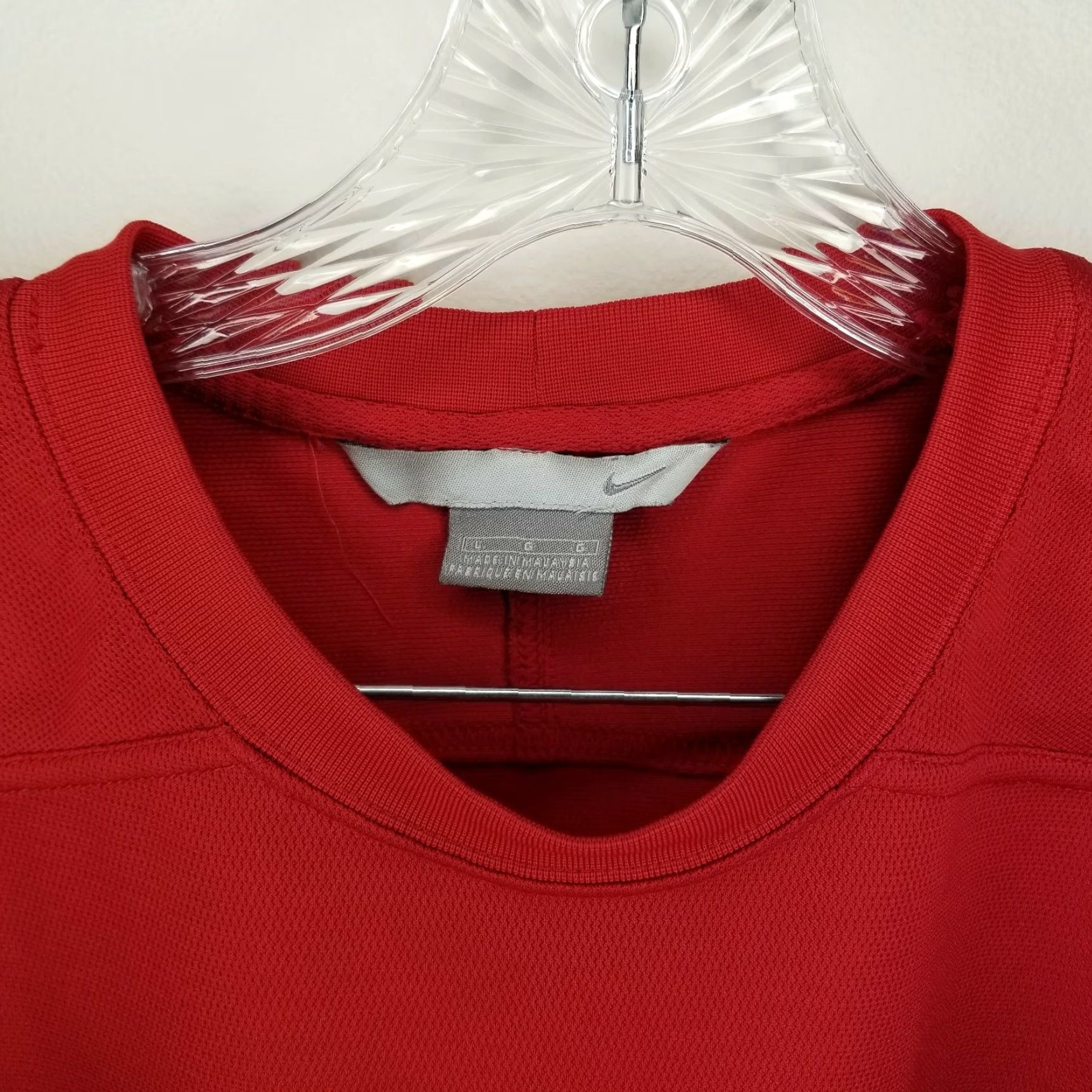 Nike Nike Shirt Men L Red Activewear Crew Neck Short Sleeve Size L Size US L / EU 52-54 / 3 - 3 Thumbnail