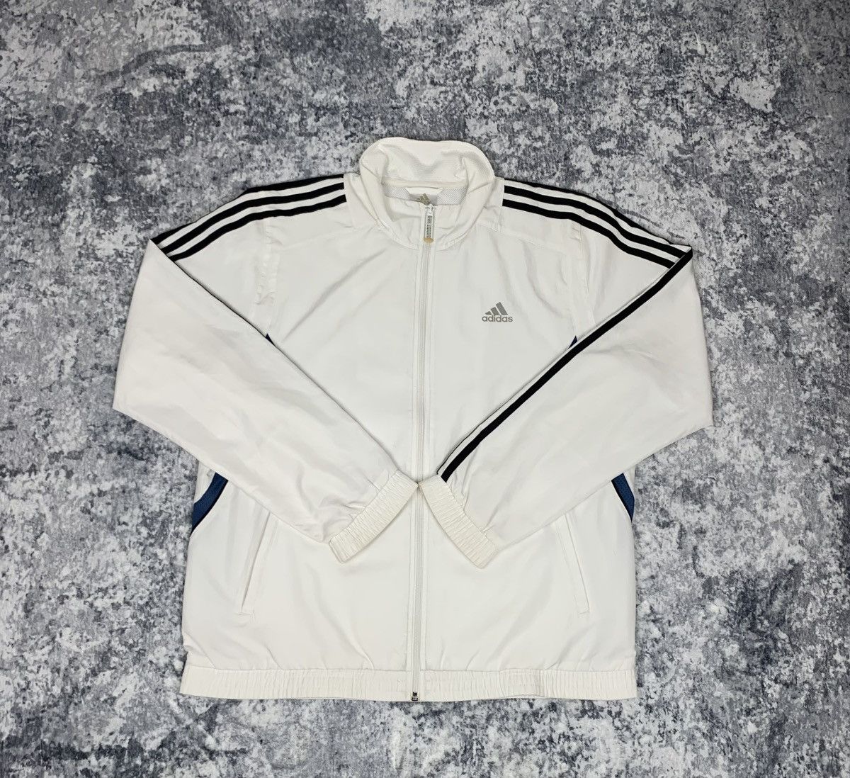 Adidas × Vintage Vintage Adidas Windbreaker Sportswear Tracksuit Size L white Size US L / EU 52-54 / 3 - 2 Thumbnail