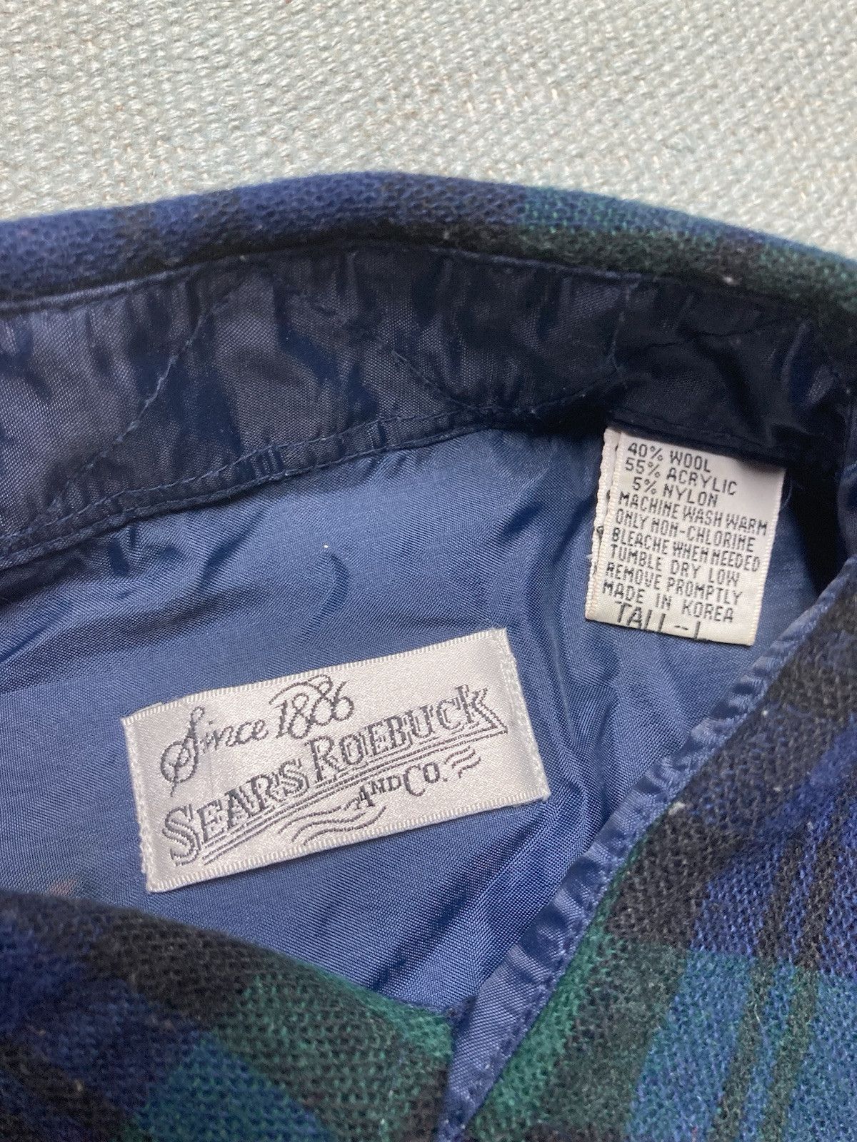 Sears × Vintage sears wool blend board shirt flannel tartan plaid large tall Size US L / EU 52-54 / 3 - 3 Thumbnail