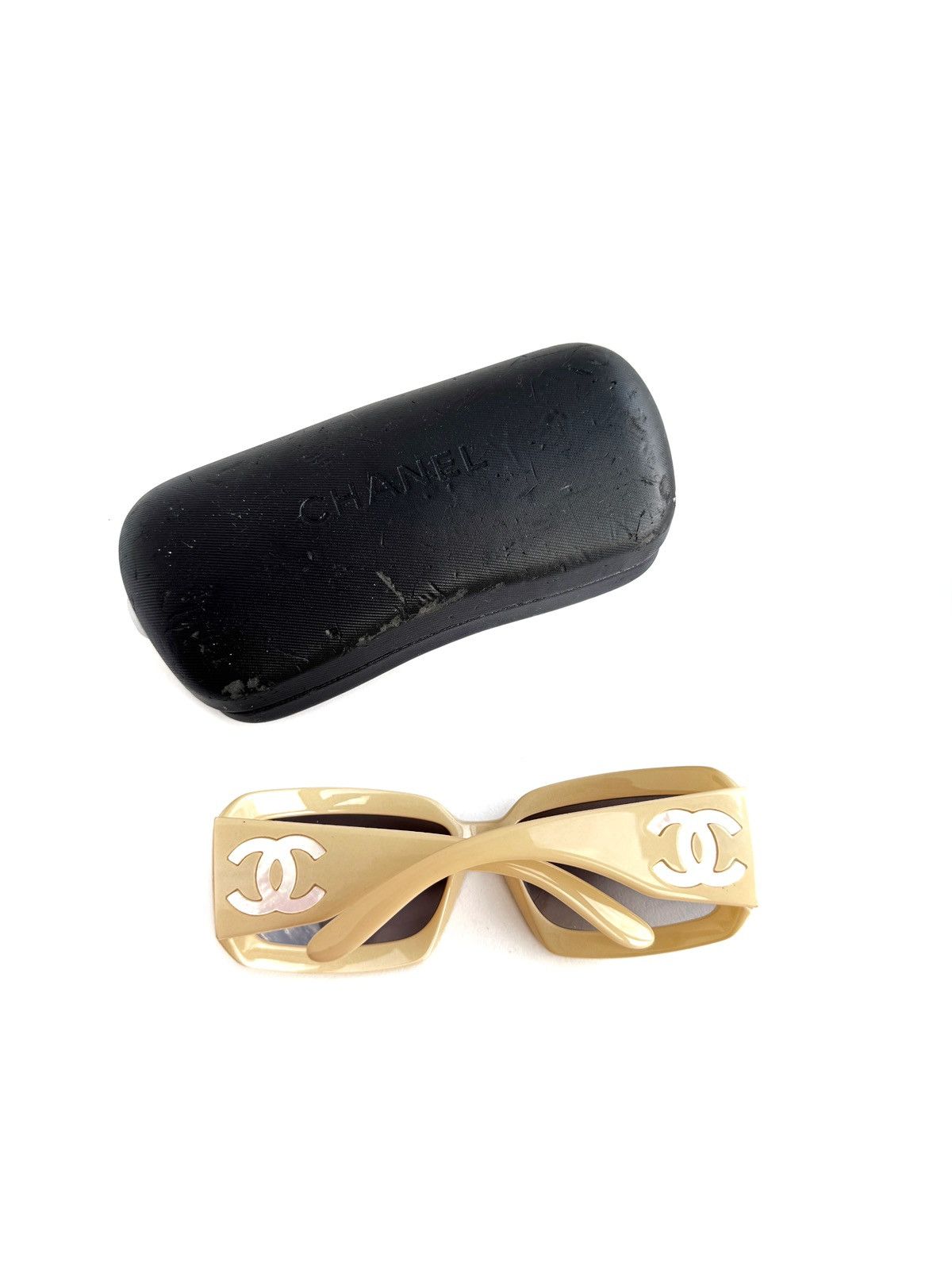 Chanel Vintage Chanel Sunglasses Cream CC Mother Of Pearl Size ONE SIZE - 6 Thumbnail