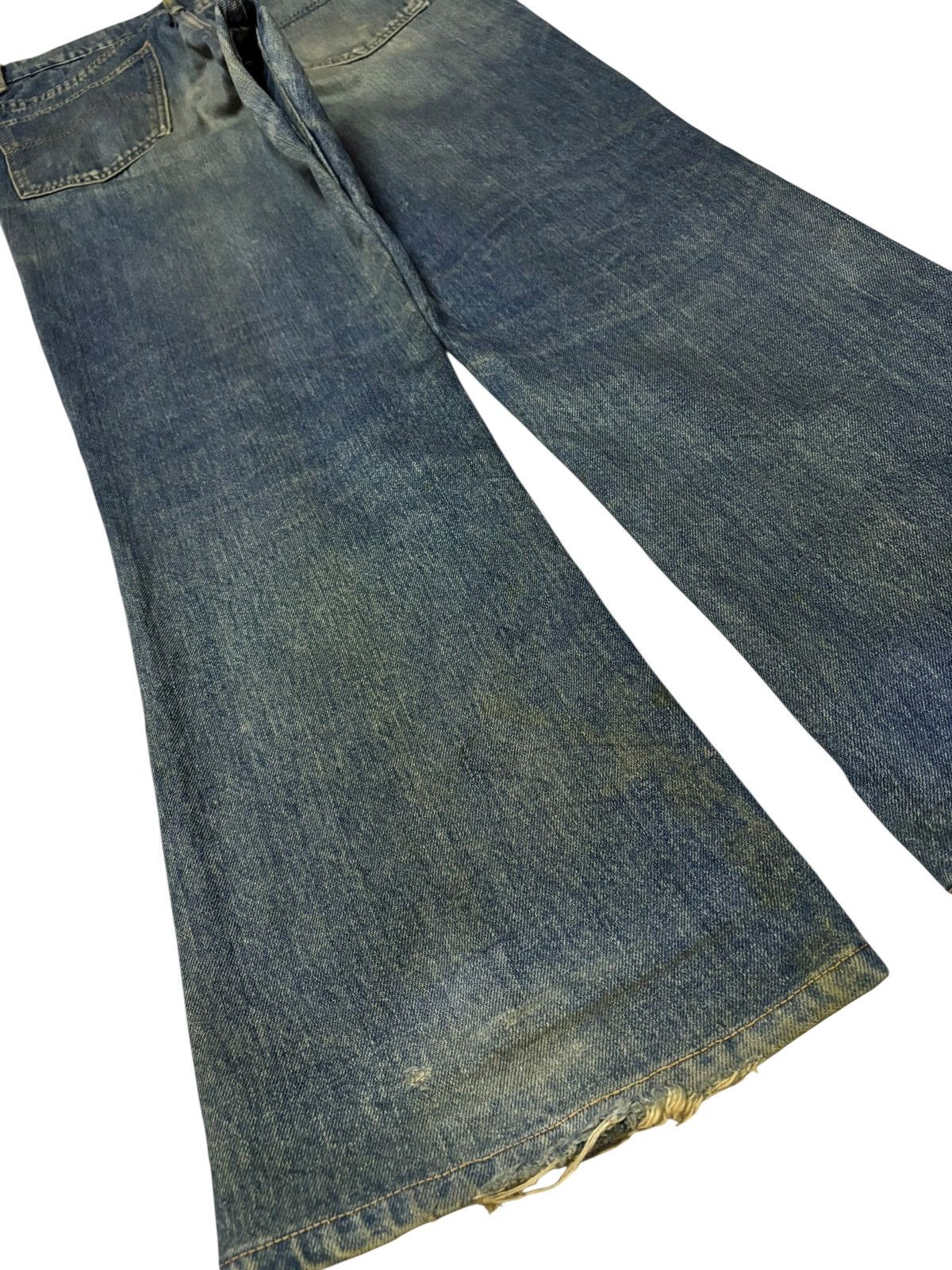 Big John Vtg 90s Big John Orange Tag Mud Wash Distressed Jeans Size US 30 / EU 46 - 6 Thumbnail