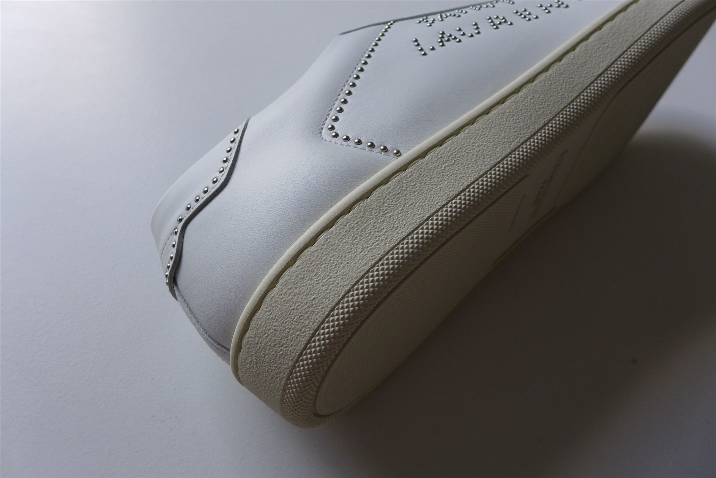 Saint Laurent Paris Saint Laurent SL/08 Sneakers - Studded White Calf Leather Size US 11 / EU 44 - 10 Thumbnail