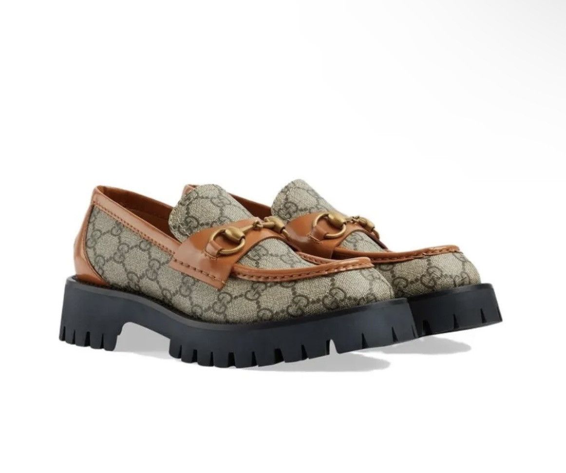 Gucci Gucci GG Monogram Horsebit Lug Sole Loafer size 35.5 Size US 5.5 / IT 35.5 - 1 Thumbnail