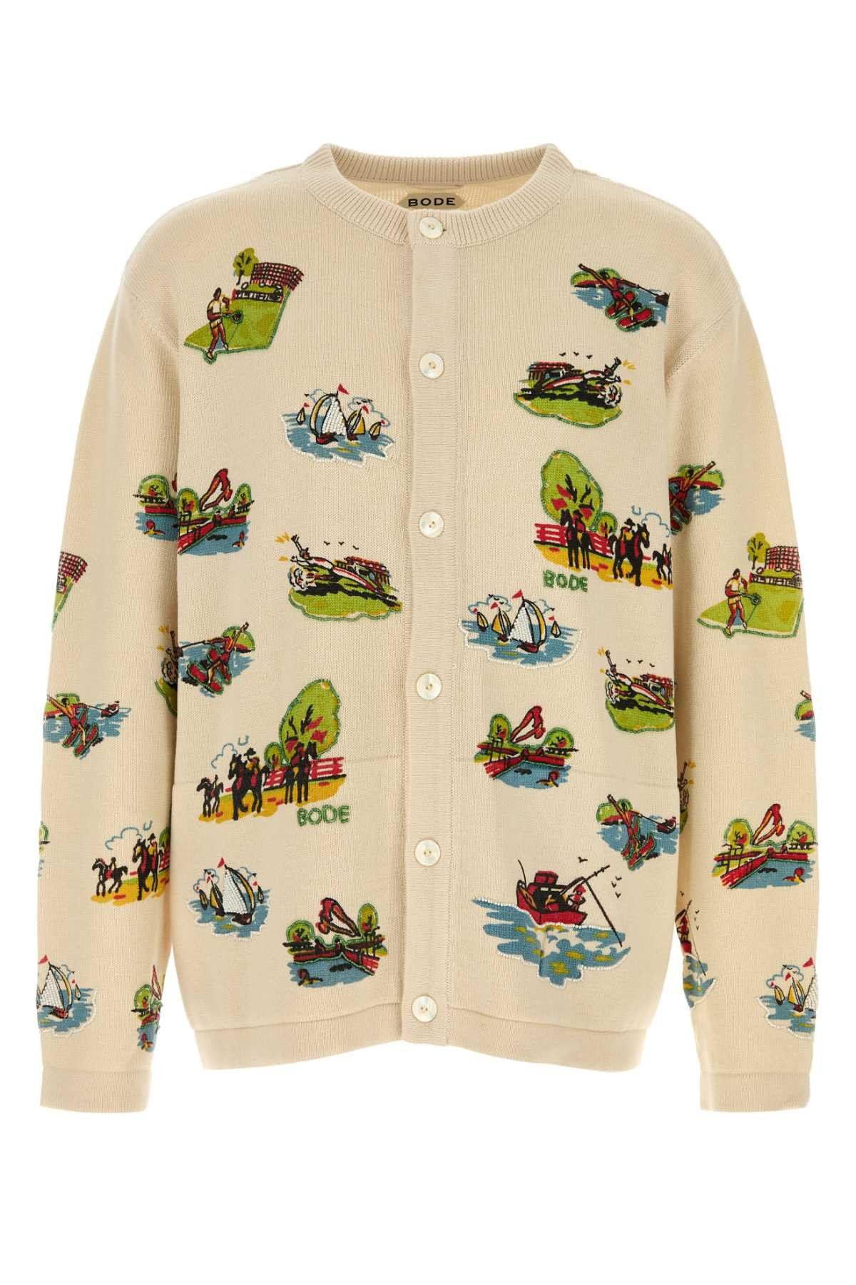 Bode Embroidered Wool Blend Cardigan Size US XL / EU 56 / 4 - 1 Thumbnail