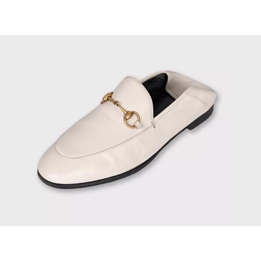 Gucci Gucci White Leather Loafers - Size 38 (US 8) Size US 8 / IT 38 - 3 Thumbnail