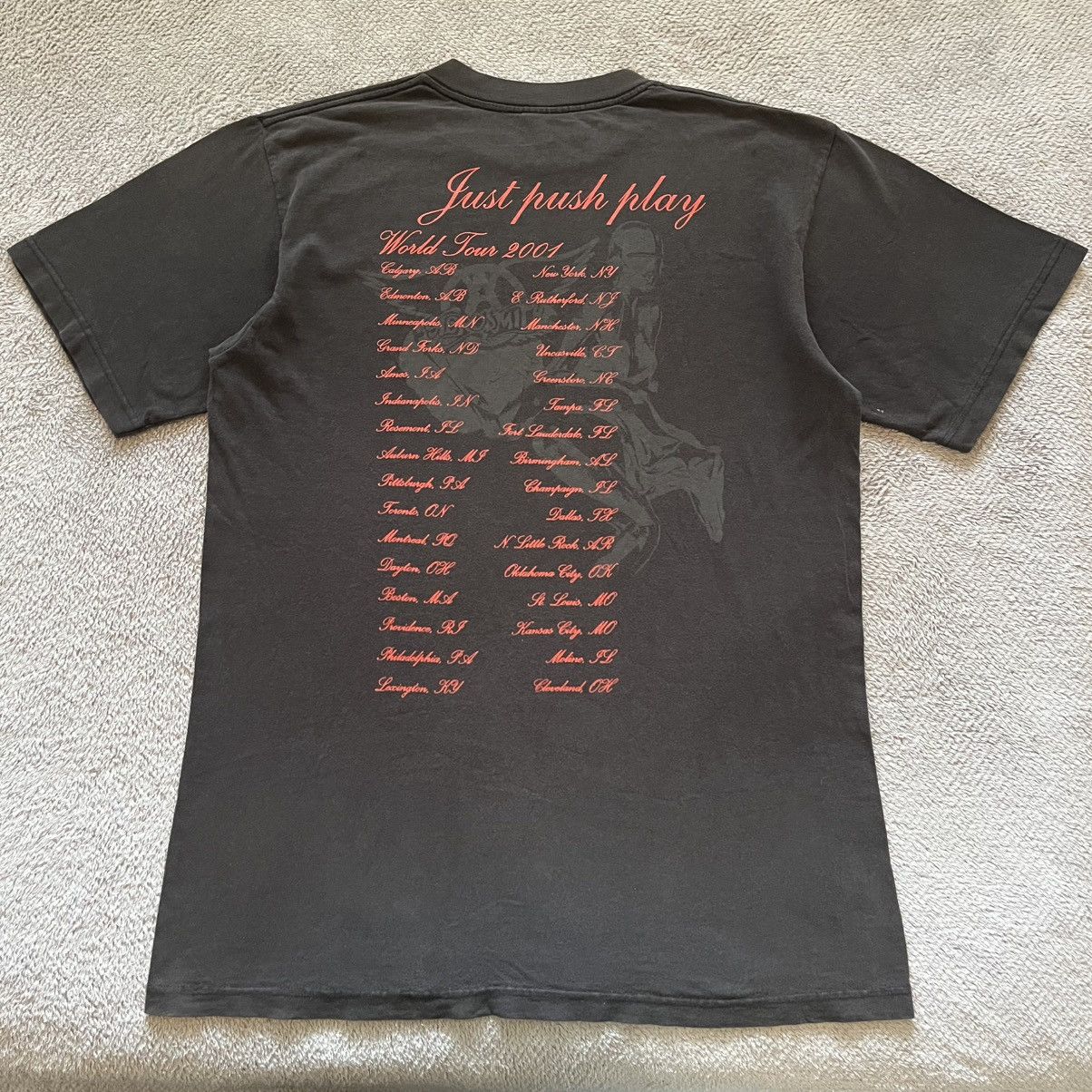 Vintage Vintage 2001 Aerosmith Distressed Sorayama Art T shirt Faded Size US L / EU 52-54 / 3 - 2 Thumbnail