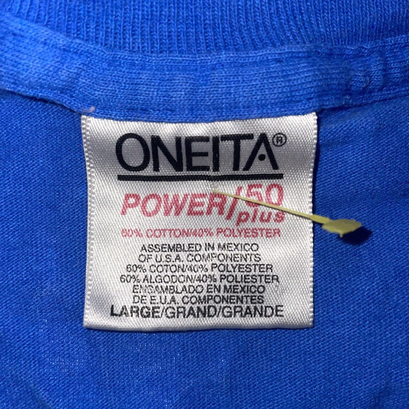 Vintage VINTAGE Wander The Wild Blue T-Shirt Single Stitch Mens Size L Blue Stitch T-Shirt Mens 90s Style Size US L / EU 52-54 / 3 - 4 Thumbnail