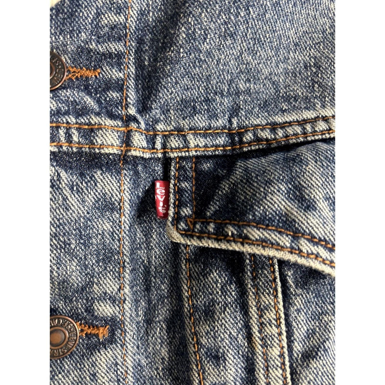 Levi's Levi's Denim Jacket Mens Medium Blue Trucker Button Front Pockets 70507 4890 Size US M / EU 48-50 / 2 - 4 Thumbnail