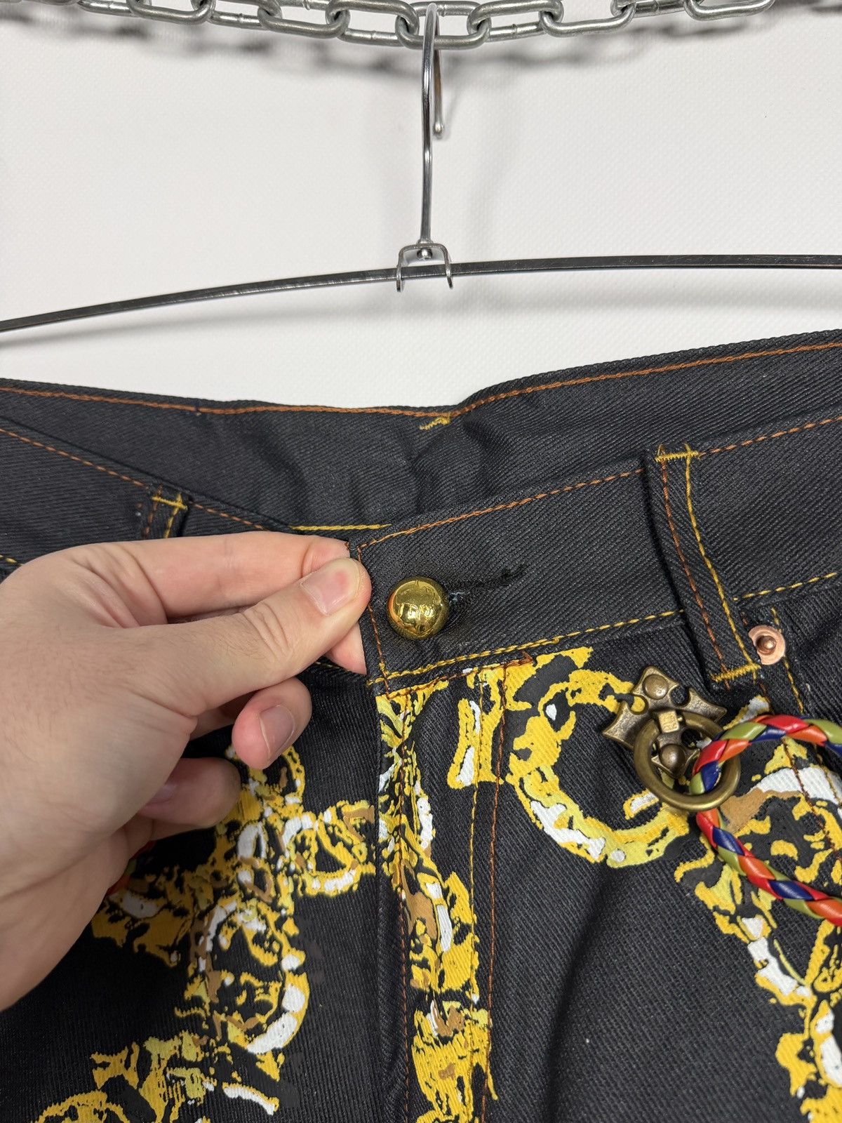 Other Prohibit Graphic Jeans Chain Print Denim Pants Y2K Size 36 Size US 36 / EU 52 - 7 Thumbnail