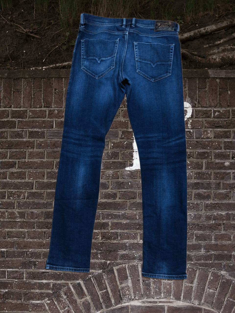 Diesel DIESEL BUSTER Jeans Dark Blue Regular Straight Size US 33 - 1 Thumbnail
