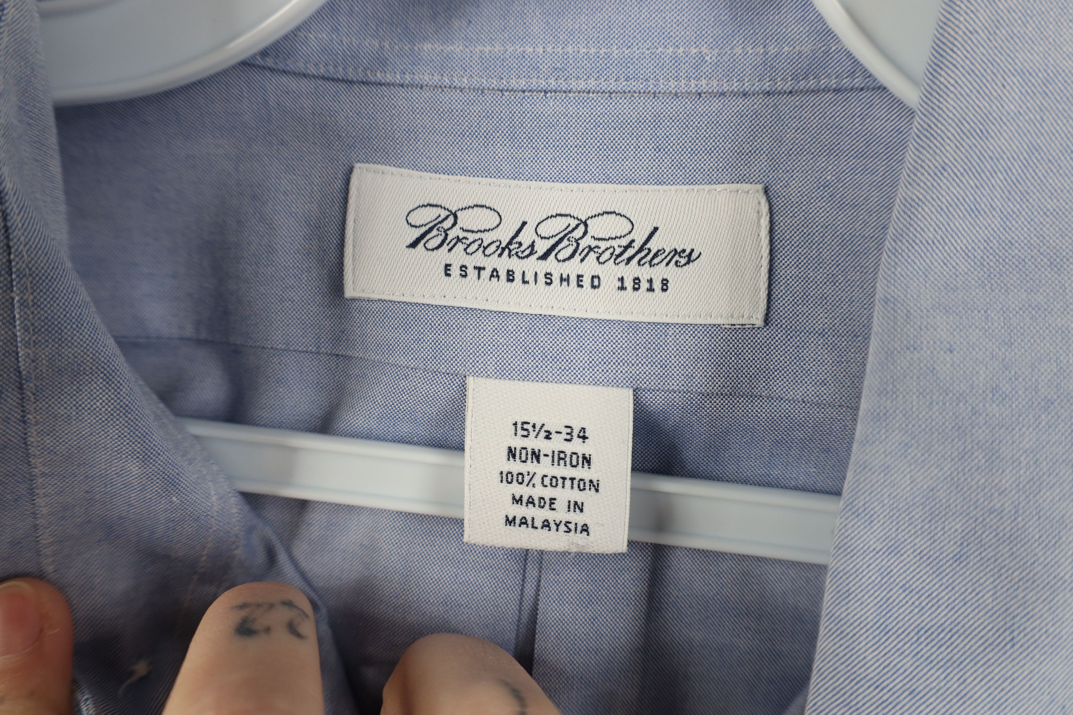 Brooks Brothers Vintage 90s Brooks Brothers Button Down Shirt OCBD Blue Size US M / EU 48-50 / 2 - 6 Thumbnail