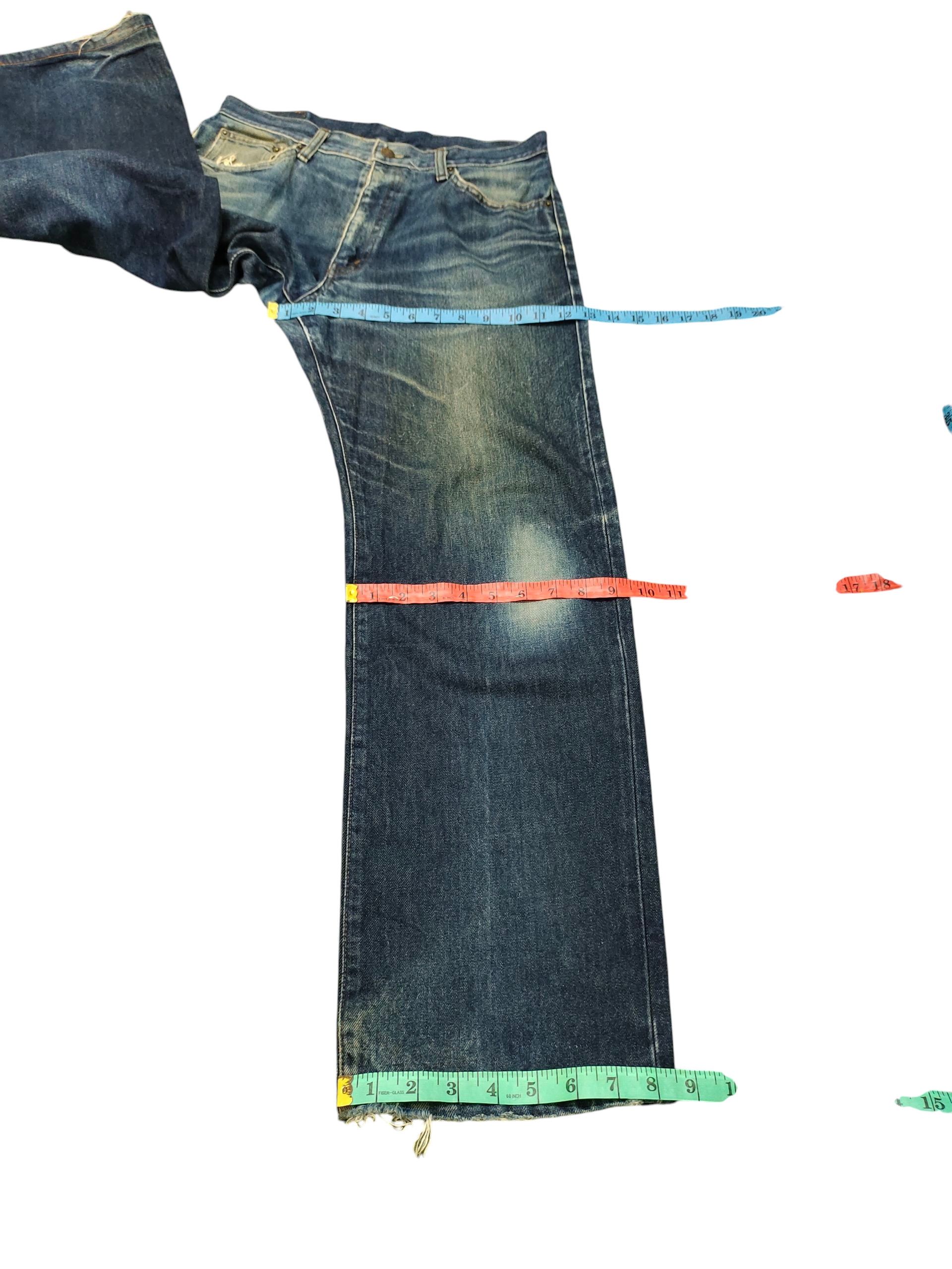 Comme des Garcons × Undercover Vintage Bobson Japan Regular Clawmark Distress Denim Jeans Size US 32 / EU 48 - 17 Thumbnail