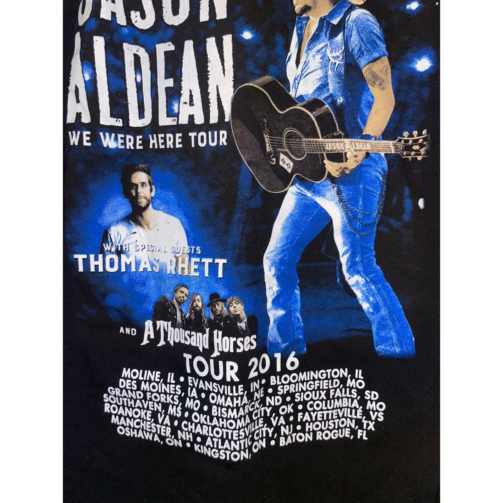 Gildan Jason Aldean Shirt We Were Here Tour Country Tee M Medium Size US M / EU 48-50 / 2 - 9 Thumbnail