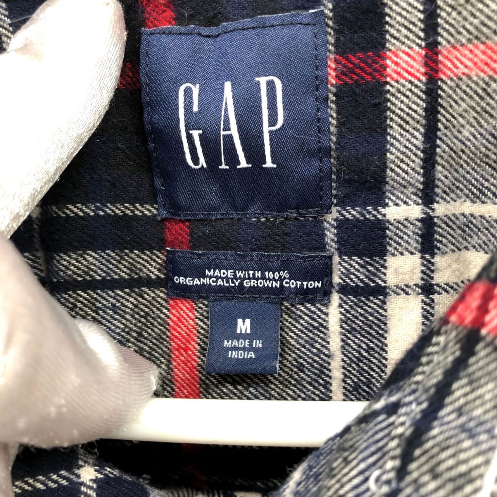 Gap Gap Shirt Mens M Blue Red Plaid Organic Cotton Flannel Long Sleeve Button Up Size US M / EU 48-50 / 2 - 5 Thumbnail