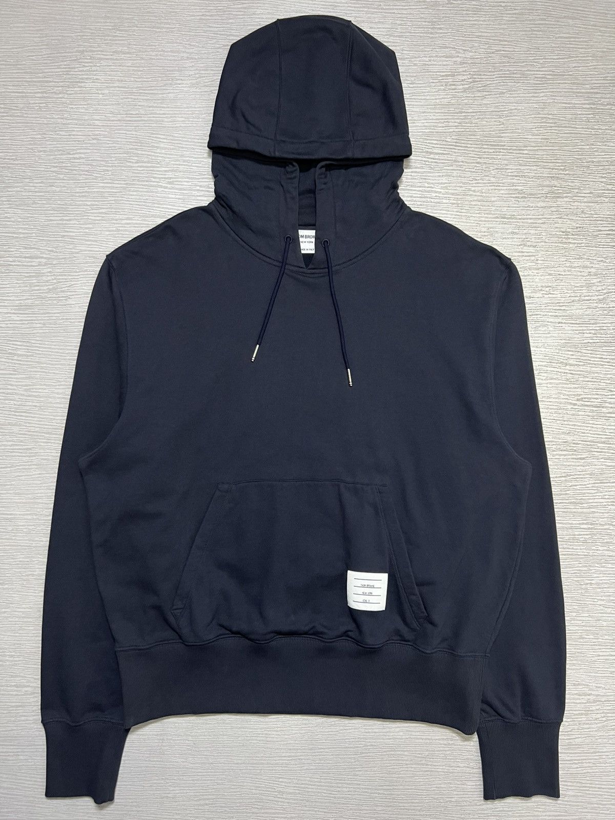Thom Browne Thom Browne - Navy Blue Pullover Hoodie Size US L / EU 52-54 / 3 - 1 Thumbnail