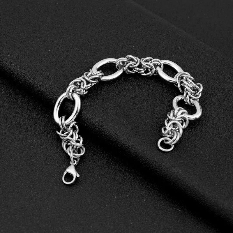 Vintage Retro 19CM Silver Chain Bracelet Size ONE SIZE - 3 Thumbnail