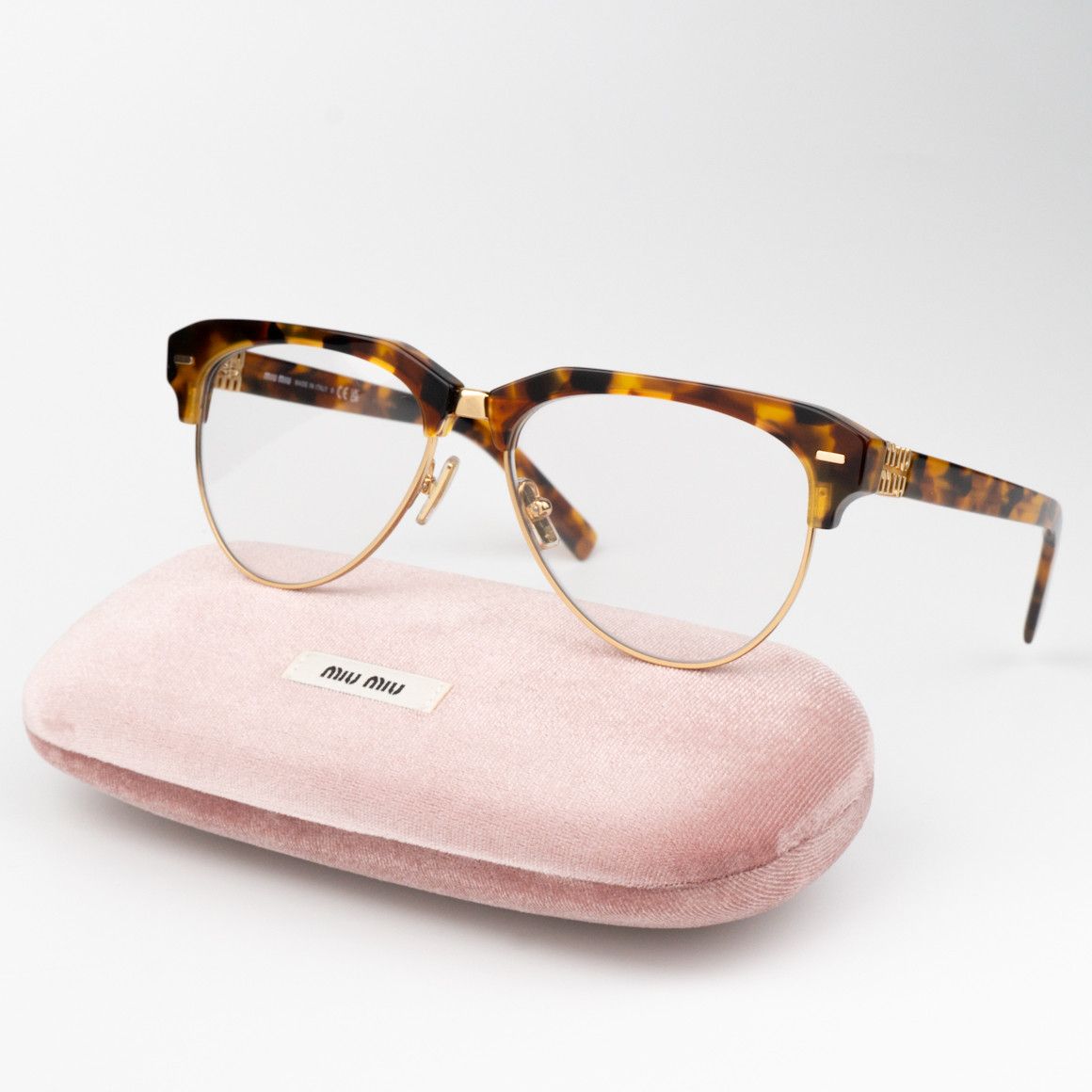 Miu Miu NEW Miu Miu MU09ZS 19P08N Browline Unisex Eyeglasses Size ONE SIZE - 1 Thumbnail