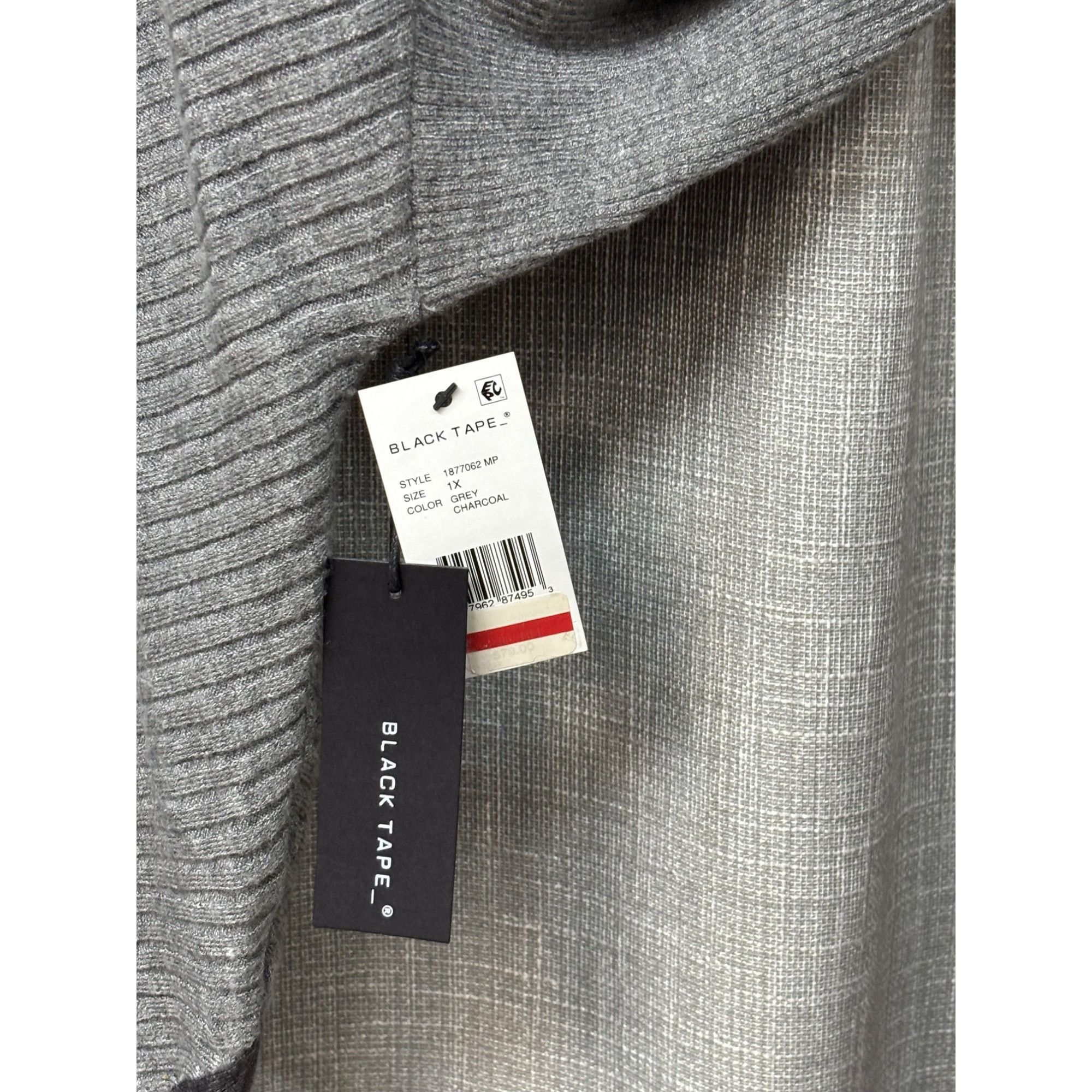 Other Black Tape Women's Plus Size Ribbed Hooded Sweater, Gray Cha Size ONE SIZE - 7 Thumbnail