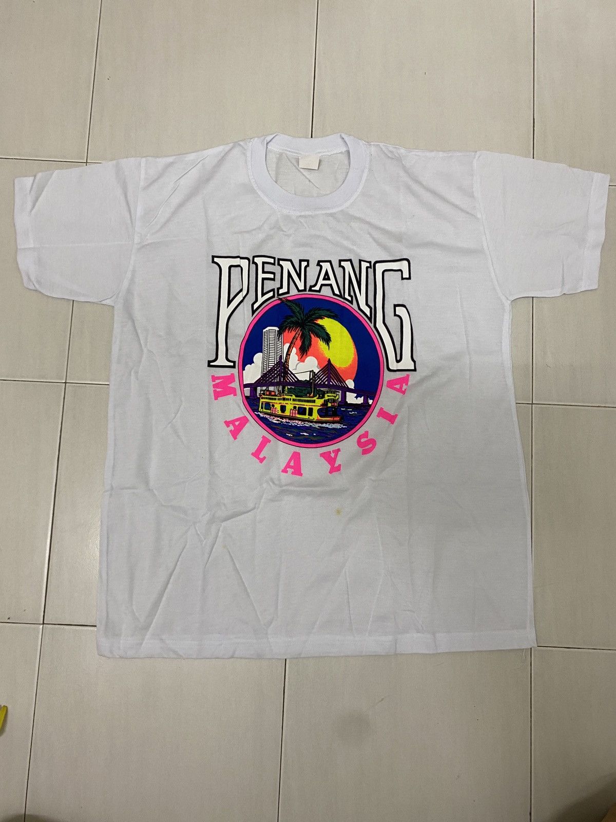 Vintage Vintage 90s Souvenir Sunset In Penang Malaysia Size US M / EU 48-50 / 2 - 1 Thumbnail