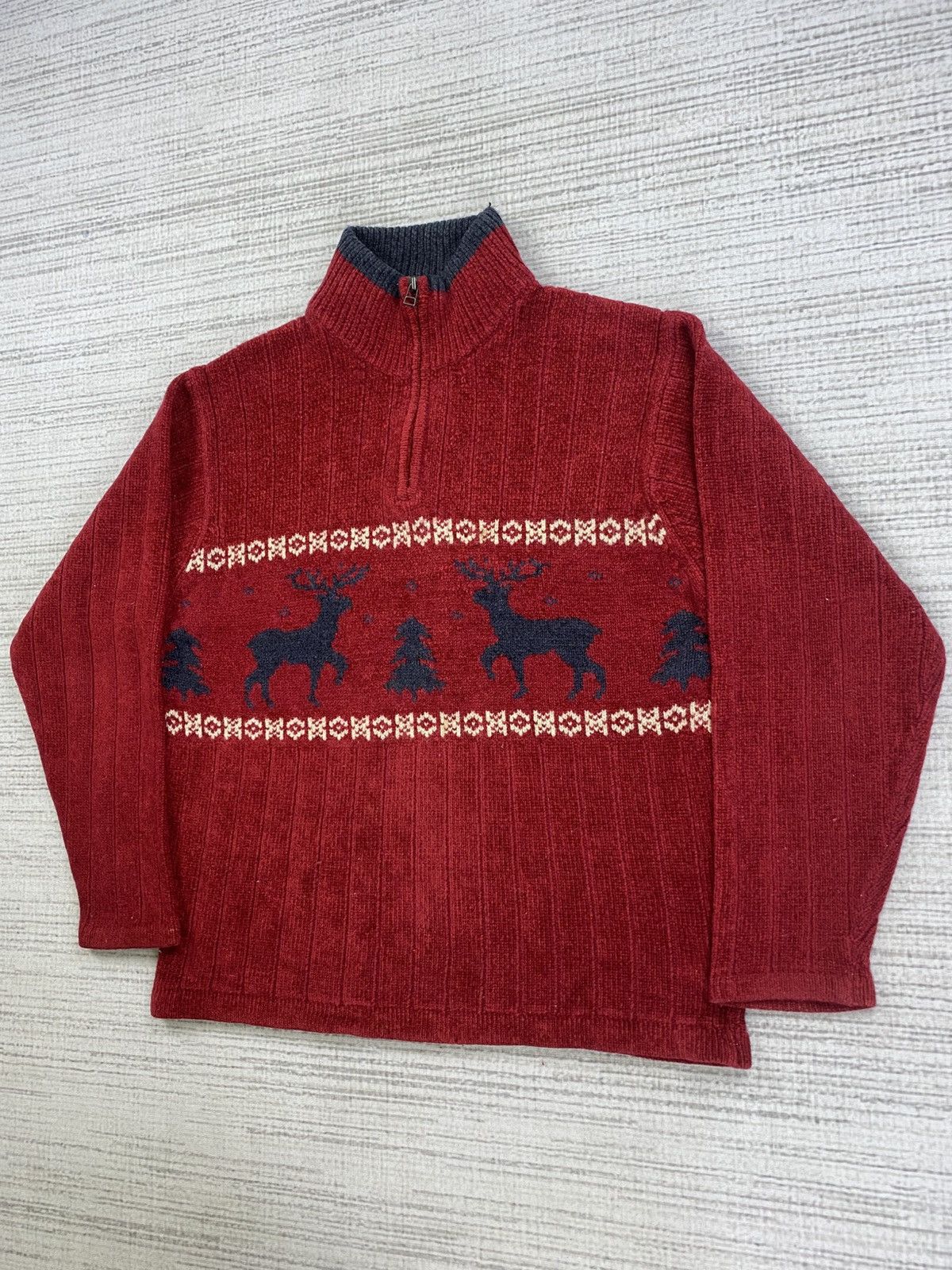Chaps Ralph Lauren × Vintage Vintage 90s Chaps Ralph Lauren Half Zipper Knitwear Size US M / EU 48-50 / 2 - 4 Thumbnail