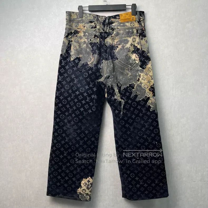 Louis Vuitton Louis Vuitton Fire Cloud Series Straight Leg Jeans Size US 31 - 2 Thumbnail