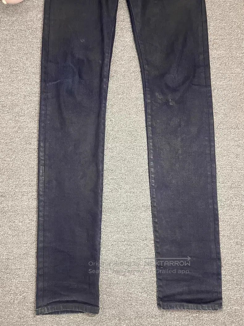 Dior Dior Paint Brushed Gold Dust Deep Blue Stretch Jeans Size US 29 - 3 Thumbnail