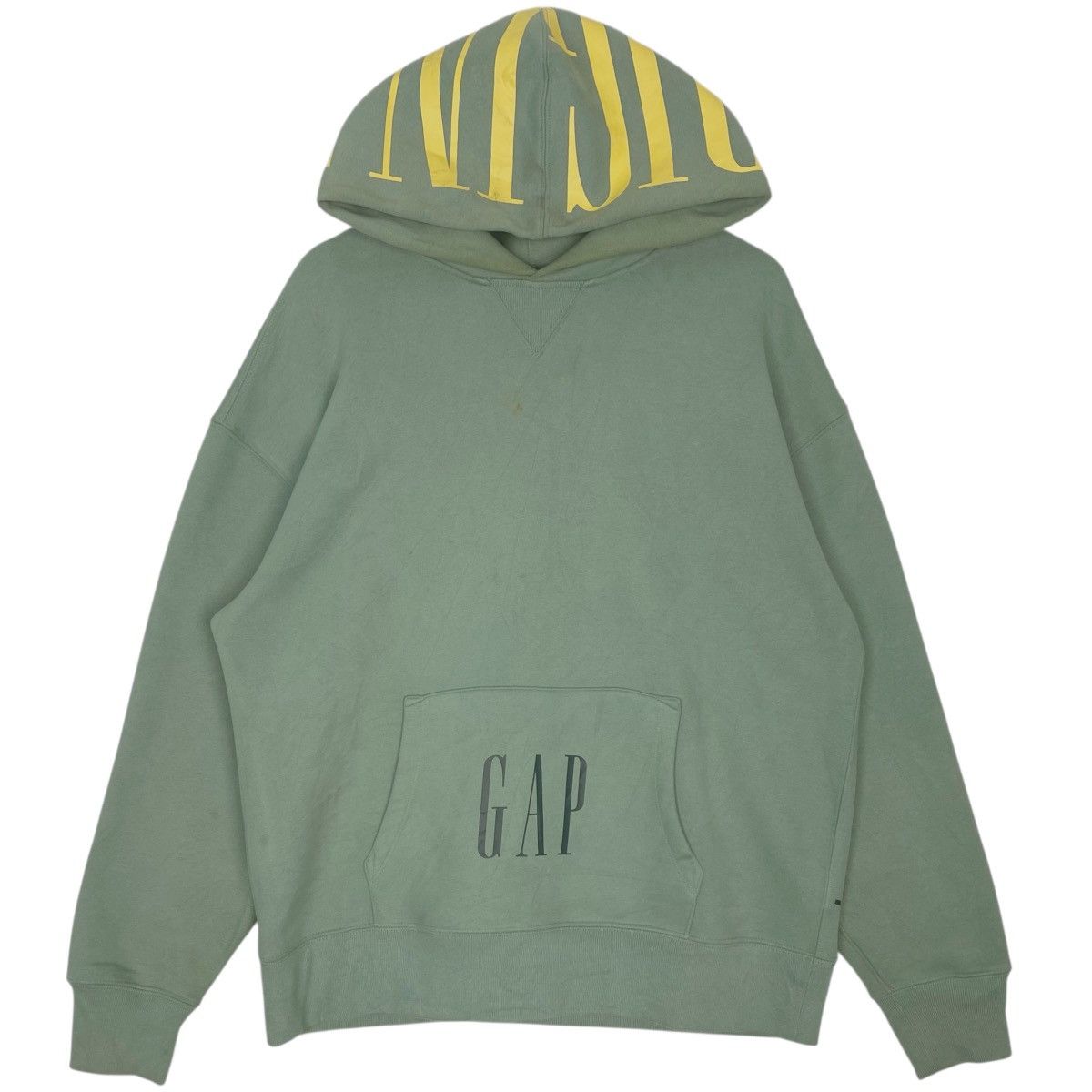 Vintage Vintage GAP Hoodie Sweater Big Logo Green Pullover Size L Size US L / EU 52-54 / 3 - 1 Thumbnail