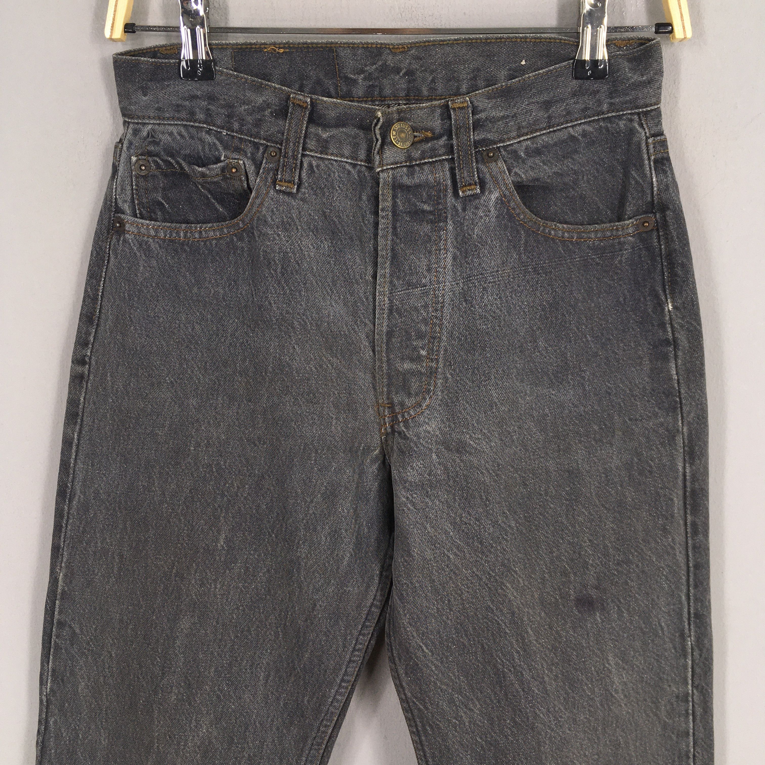 Levi's Size 26x28 Vintage 80s Levi's 501 Faded Black Jeans S130 Size 26" / US 2 / IT 38 - 2 Thumbnail