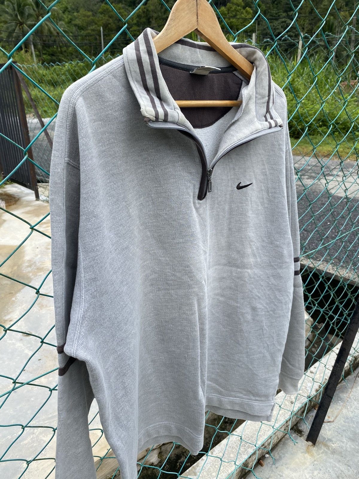 Nike Distressed Nike Y2K pullover zipper side split sweatshirt Size US XXL / EU 58 / 5 - 4 Thumbnail